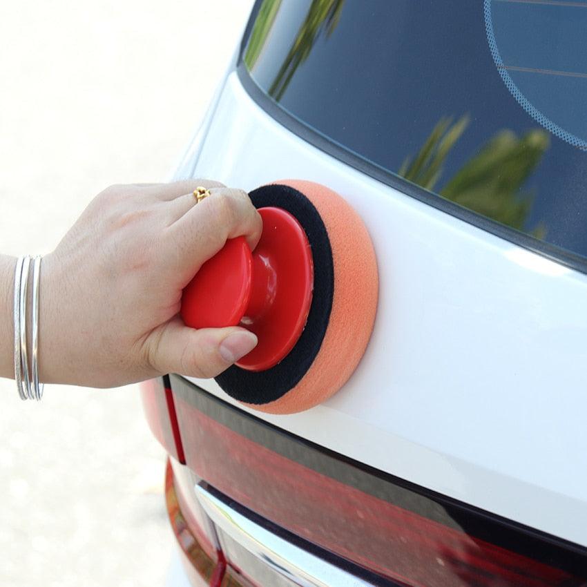 5-Piece Car Wax Applicator Kit with Grip Handle for Auto Polishing