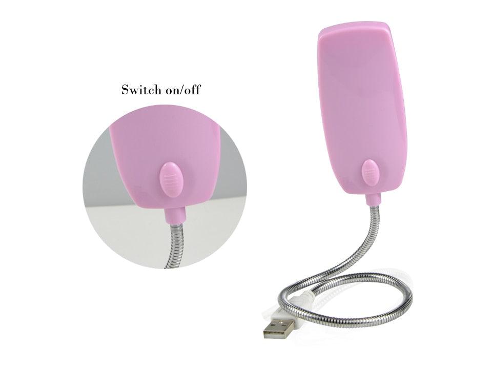Flexible LED Desk Lamp with Clip, USB Powered Eye-Care Study Light