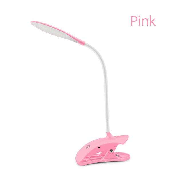 Flexible LED Desk Lamp with Clip, USB Powered Eye-Care Study Light