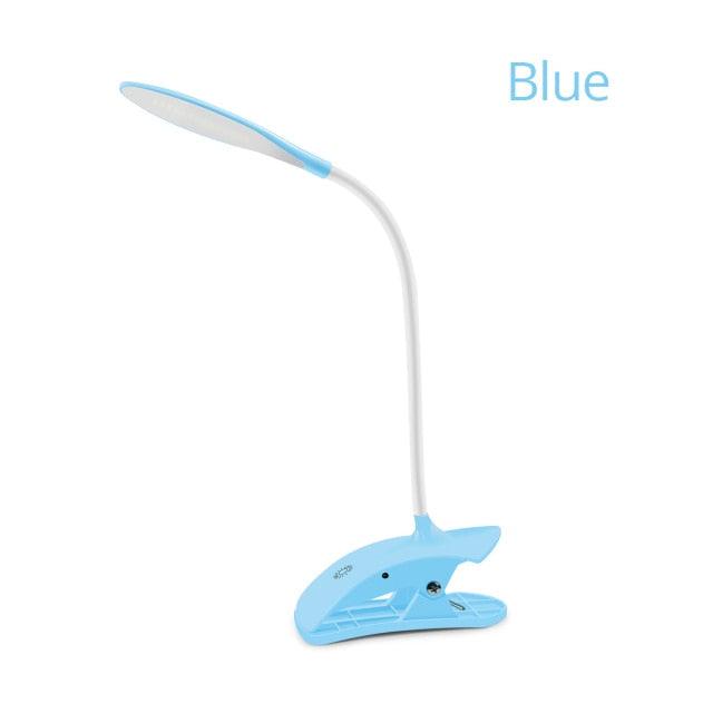 Flexible LED Desk Lamp with Clip, USB Powered Eye-Care Study Light