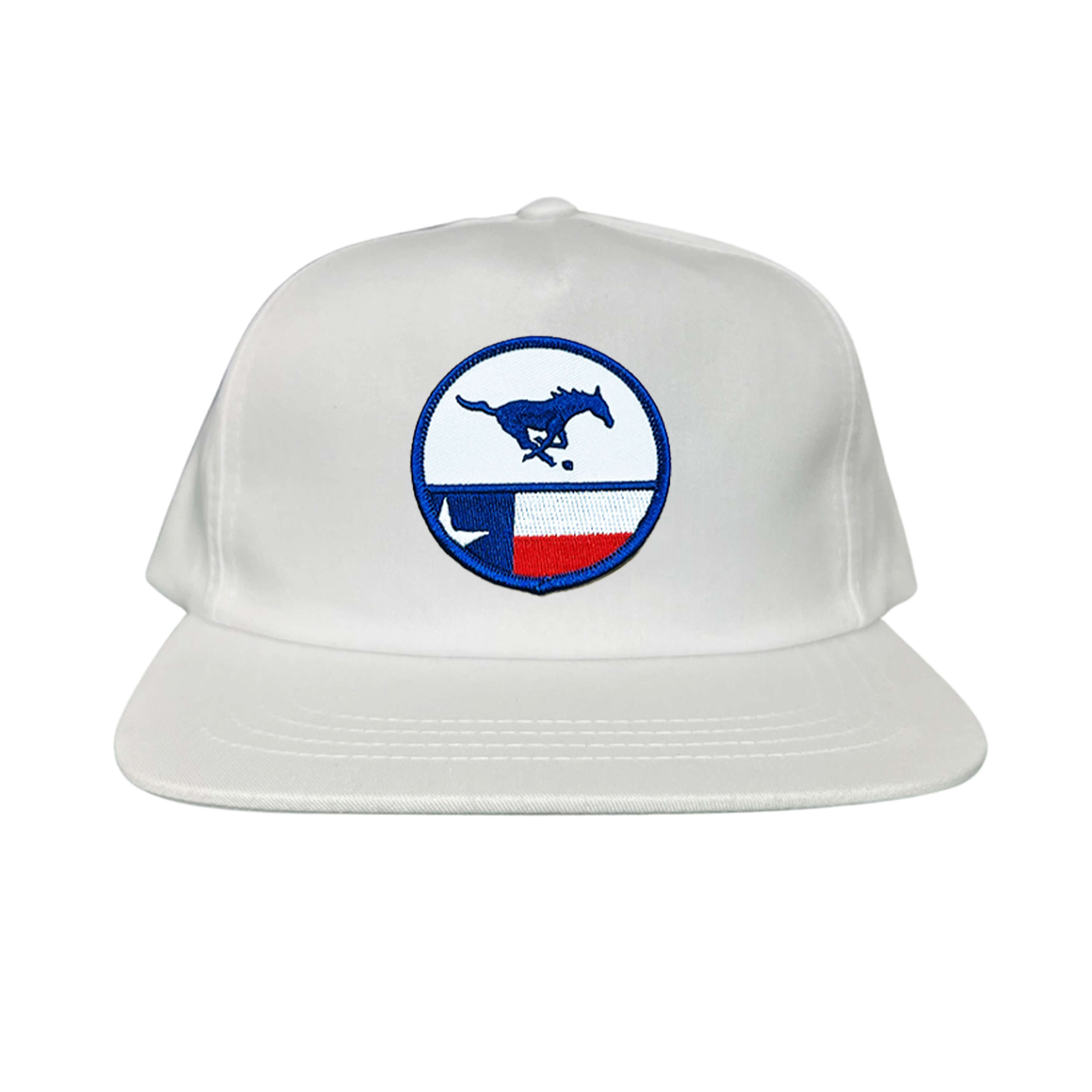 SMU Mustangs Pony Circle State Flag Patch Mesh Snapback Hat