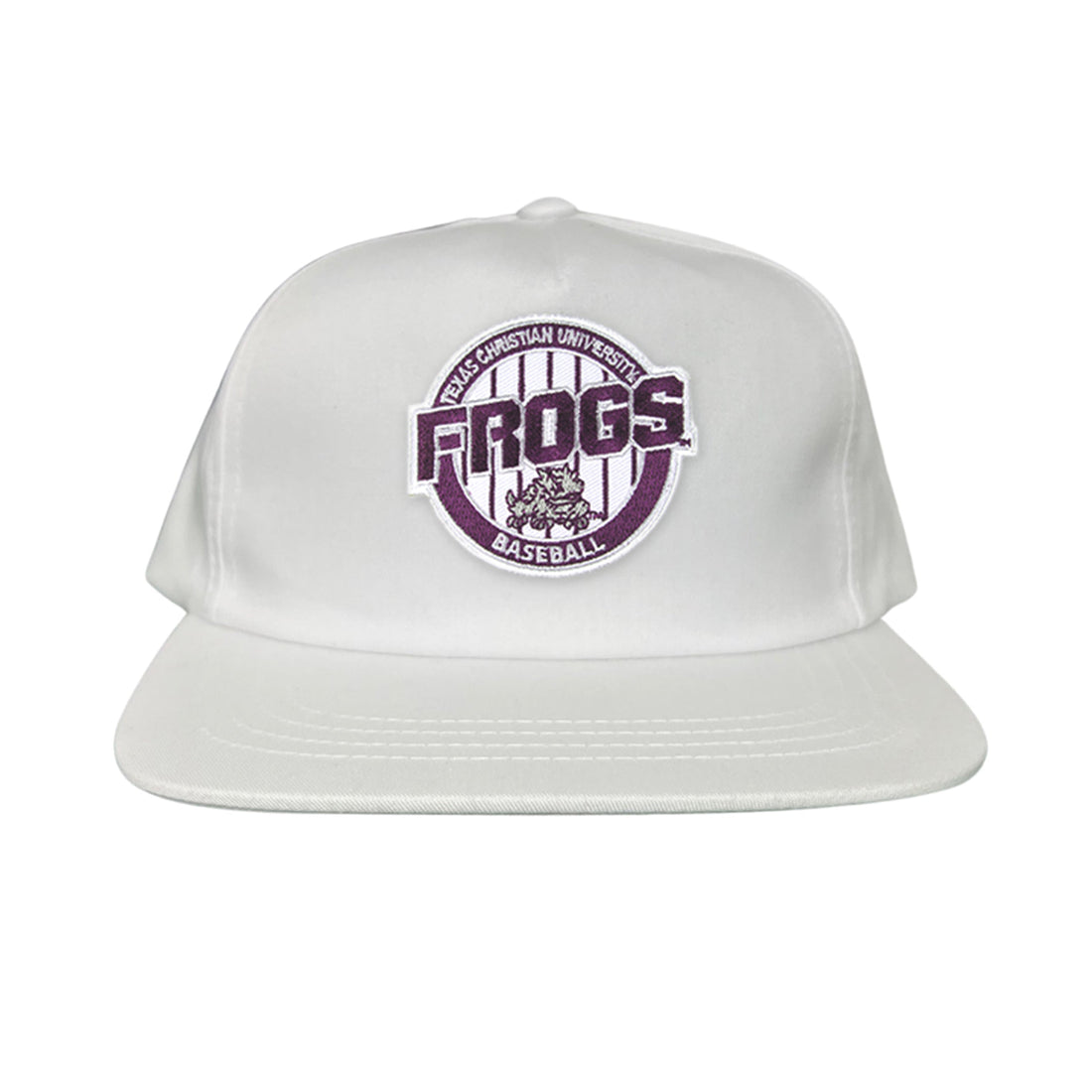 TCU Horned Frogs Pinstripe Circle Baseball Cap - Snapback & Dad Hat