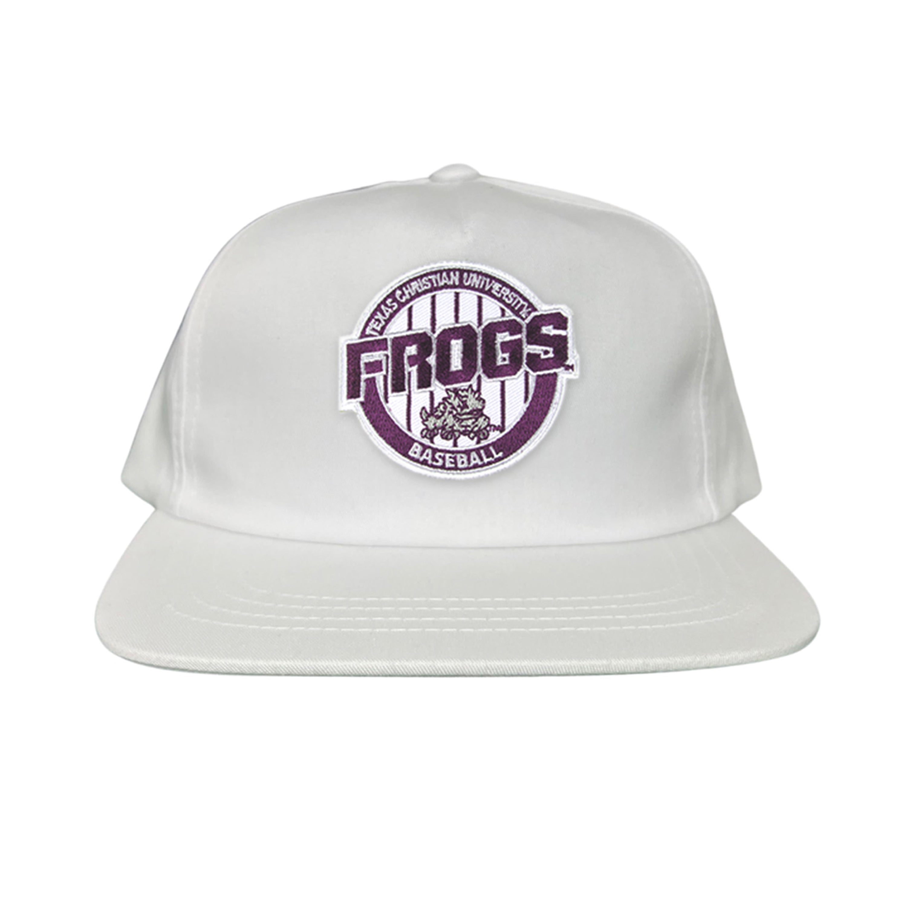 TCU Horned Frogs Pinstripe Circle Baseball Cap - Snapback & Dad Hat