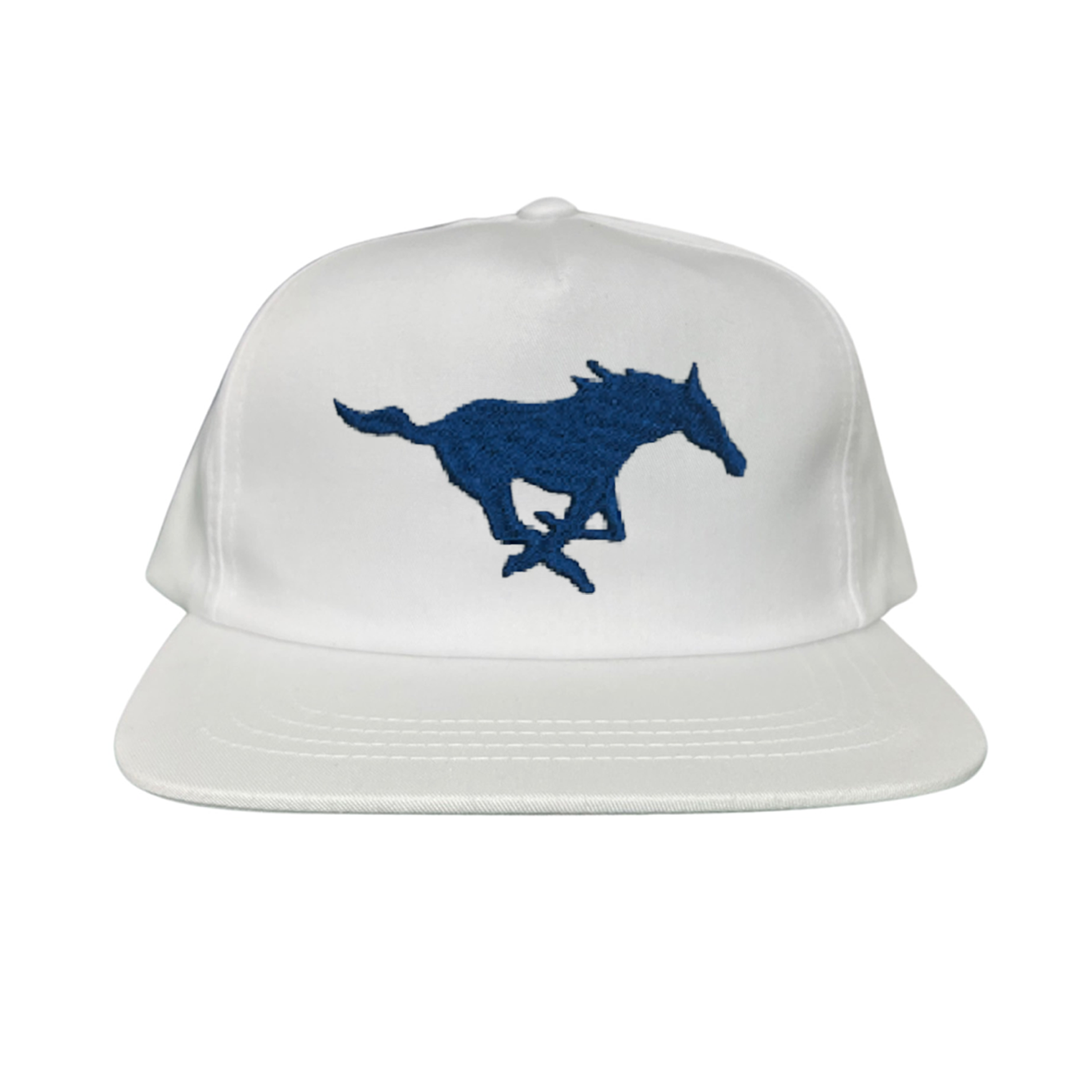 SMU Mustang Embroidered Snapback Hat - Collegiate Team Apparel