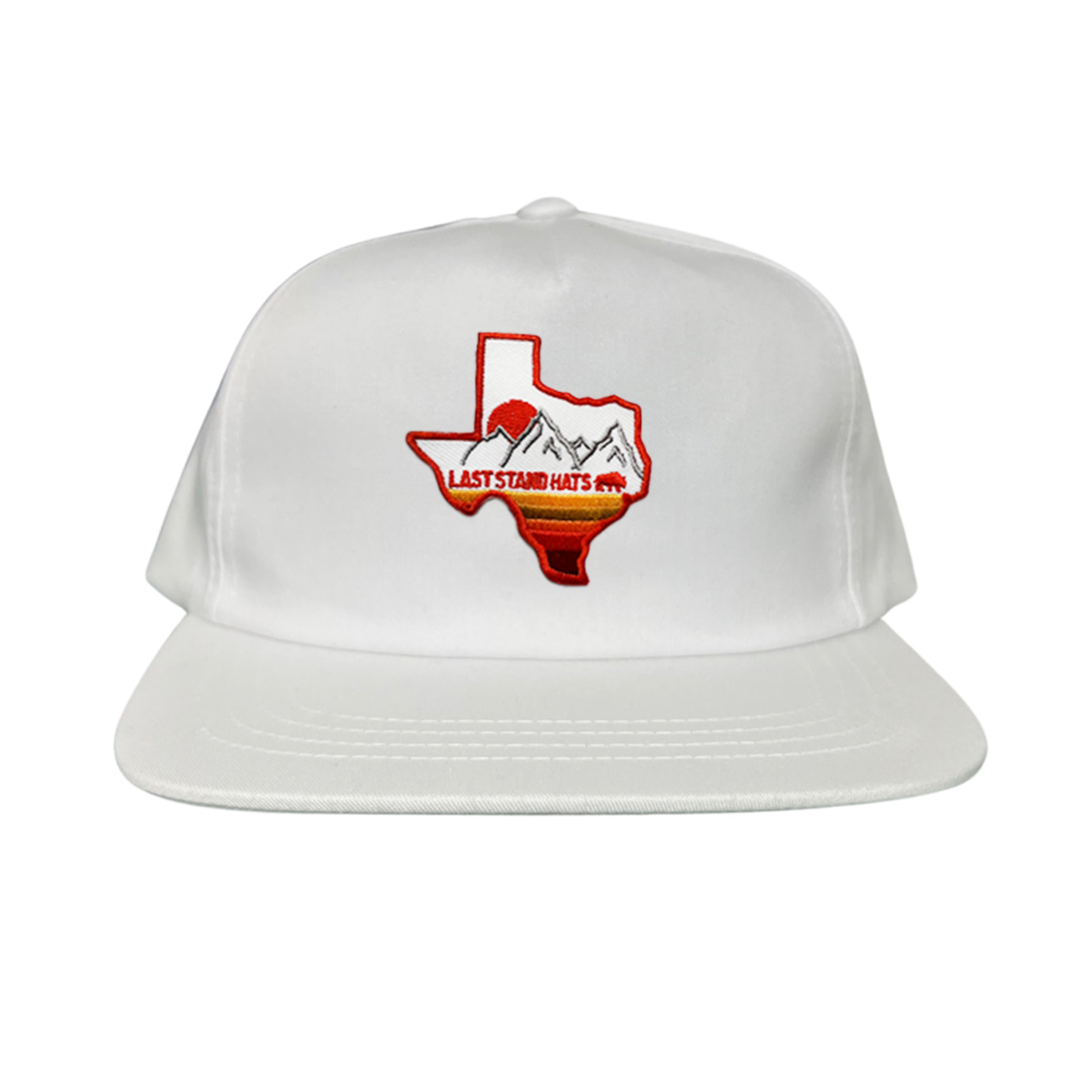 Texas Mountains Orange Rope Hat - Adjustable Trucker Cap
