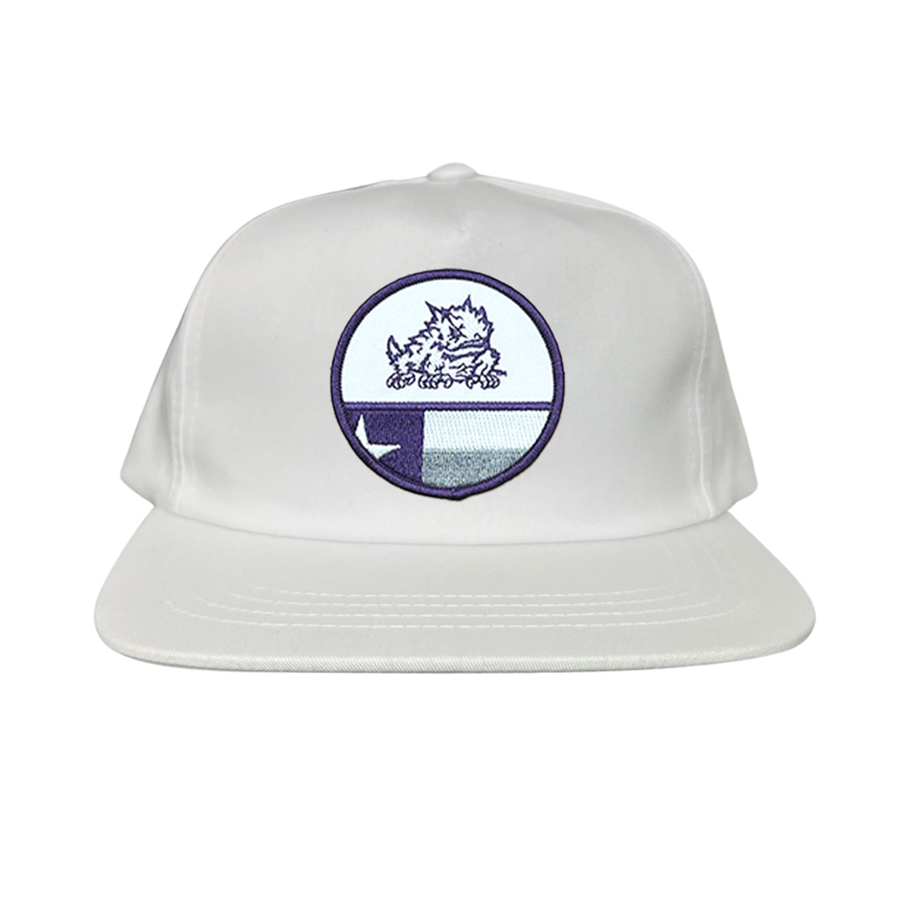TCU Circle Horned Frog w/h State Flag / Hats / TCU034 / 248 / MM