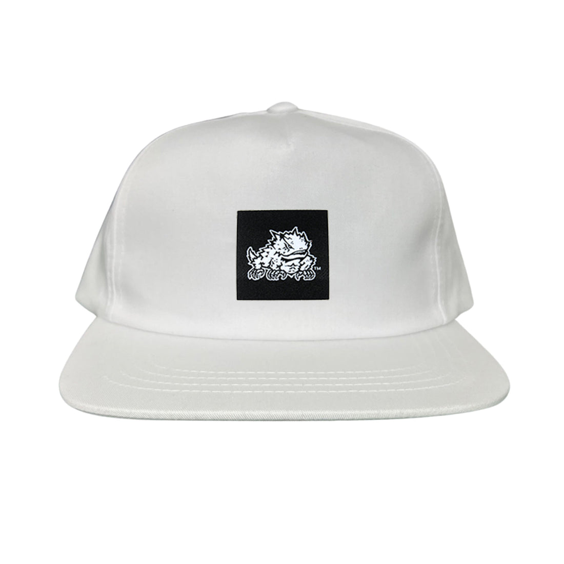 TCU Horned Frog Logo Black Label Hat - Adjustable Snapback & Trucker