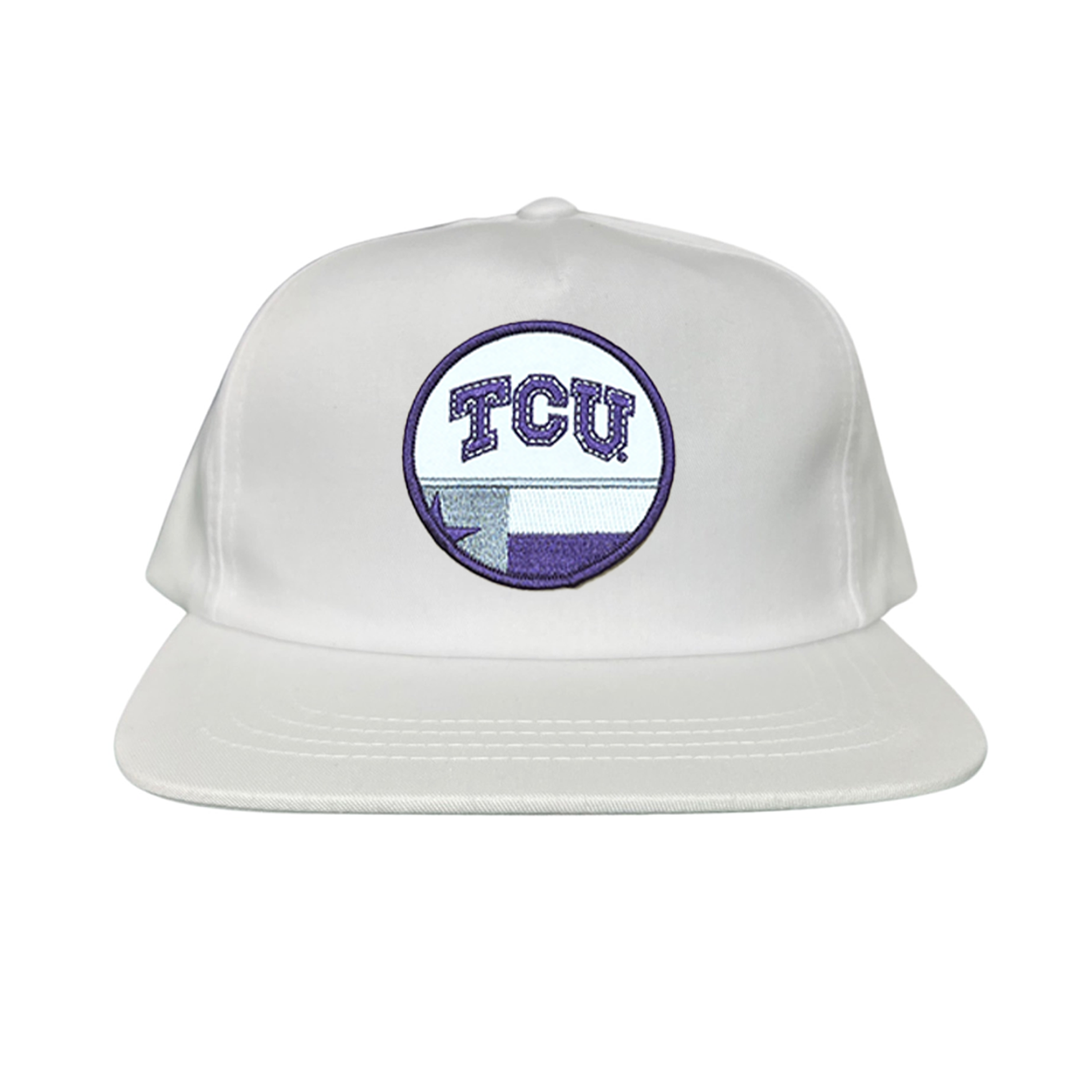TCU Logo and Texas State Flag Patch Baseball Hat
