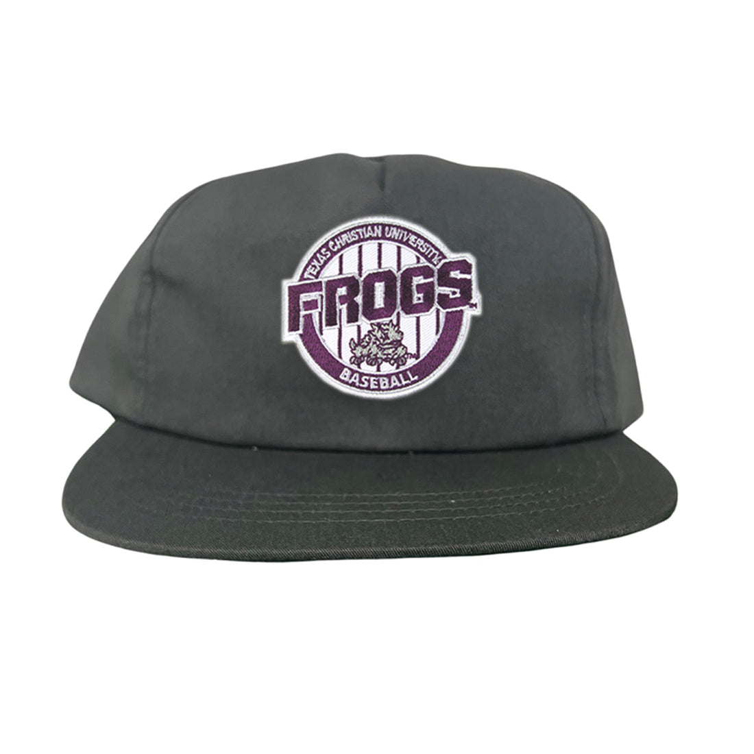 TCU Horned Frogs Pinstripe Circle Baseball Cap - Snapback & Dad Hat