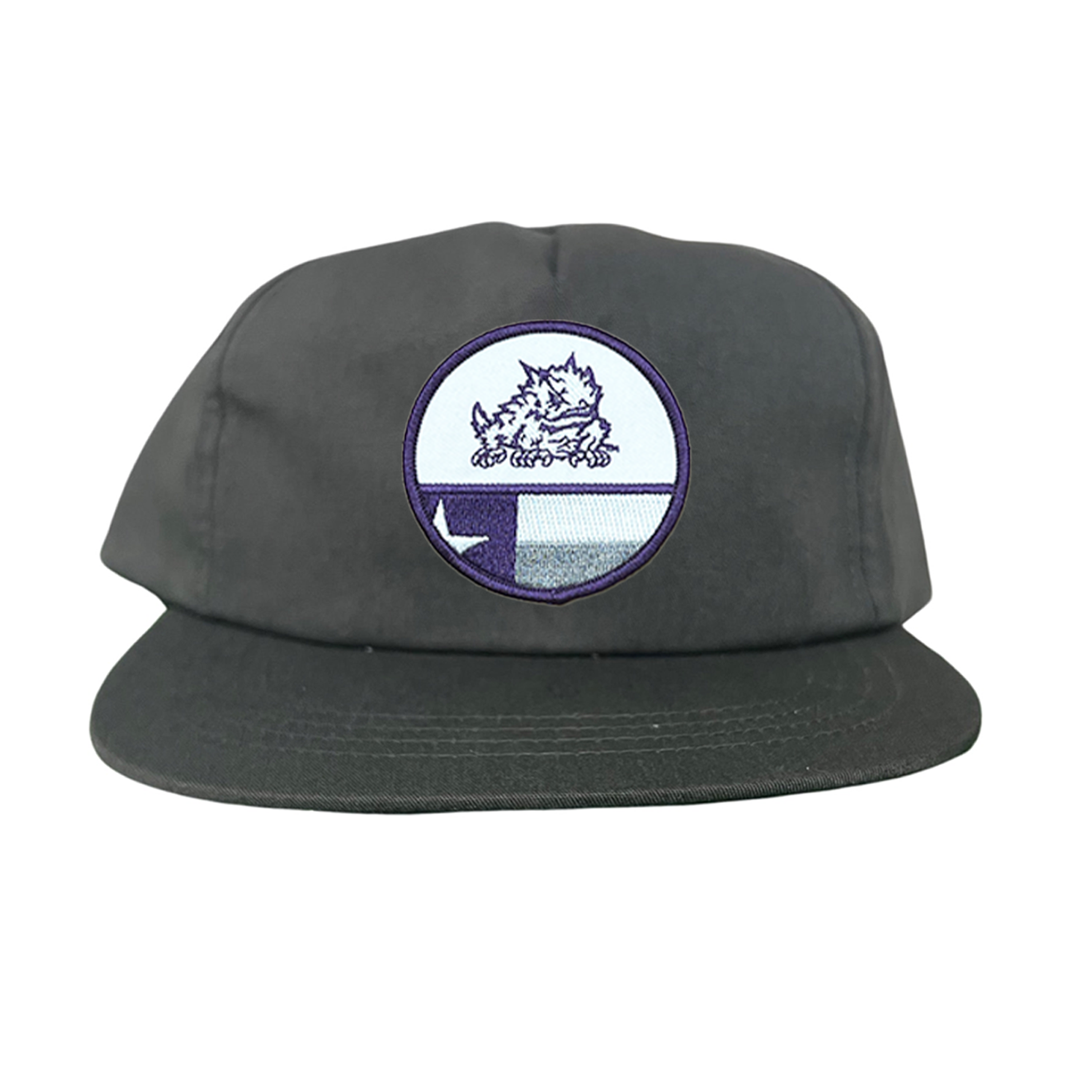 TCU Circle Horned Frog w/h State Flag / Hats / TCU034 / 248 / MM