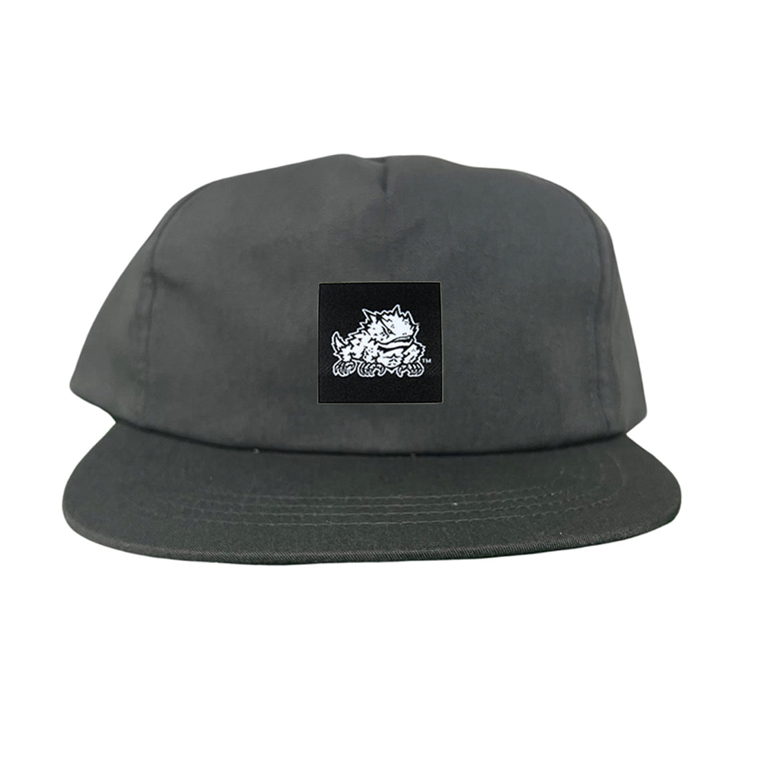 TCU Horned Frog Logo Black Label Hat - Adjustable Snapback & Trucker