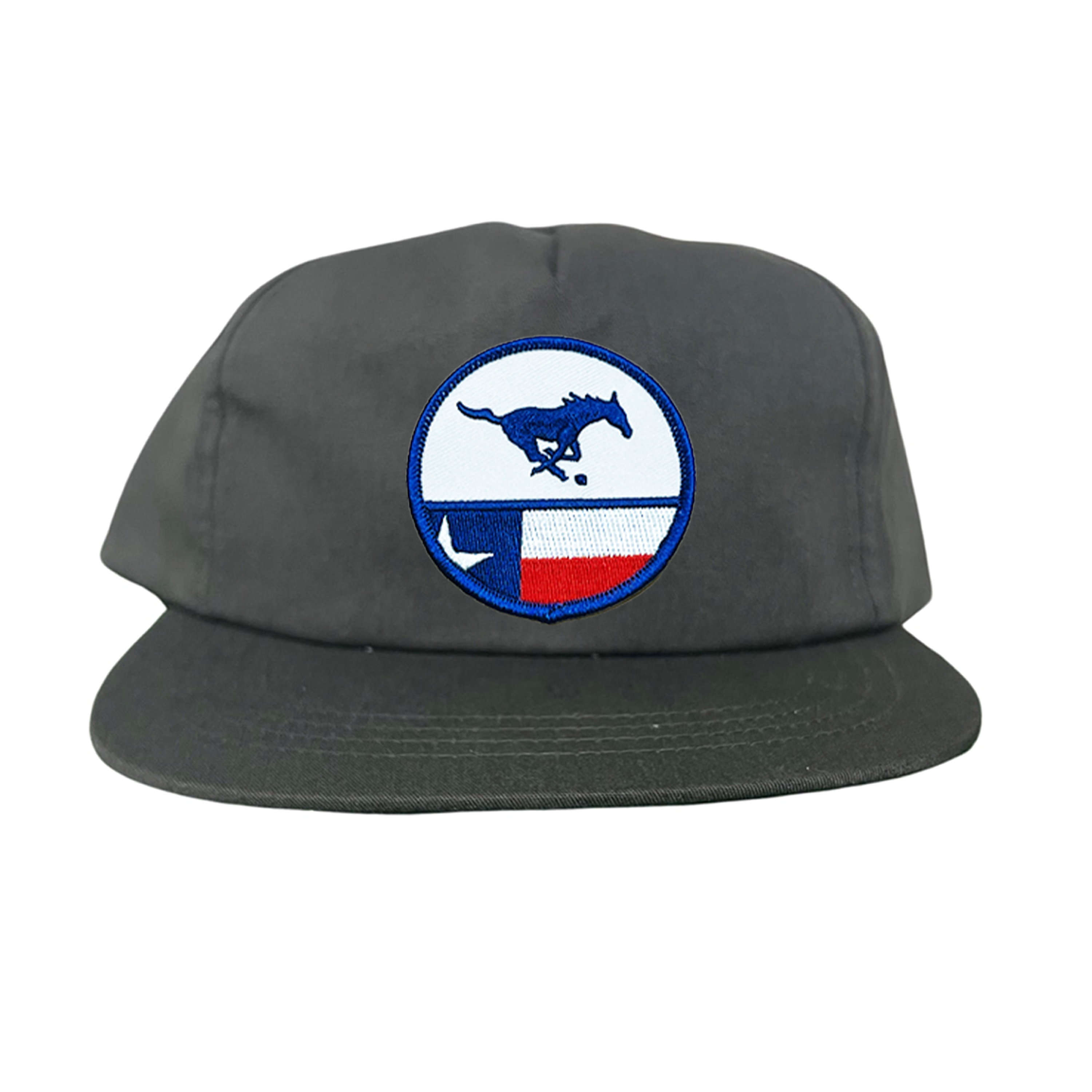 SMU Mustangs Pony Circle State Flag Patch Mesh Snapback Hat