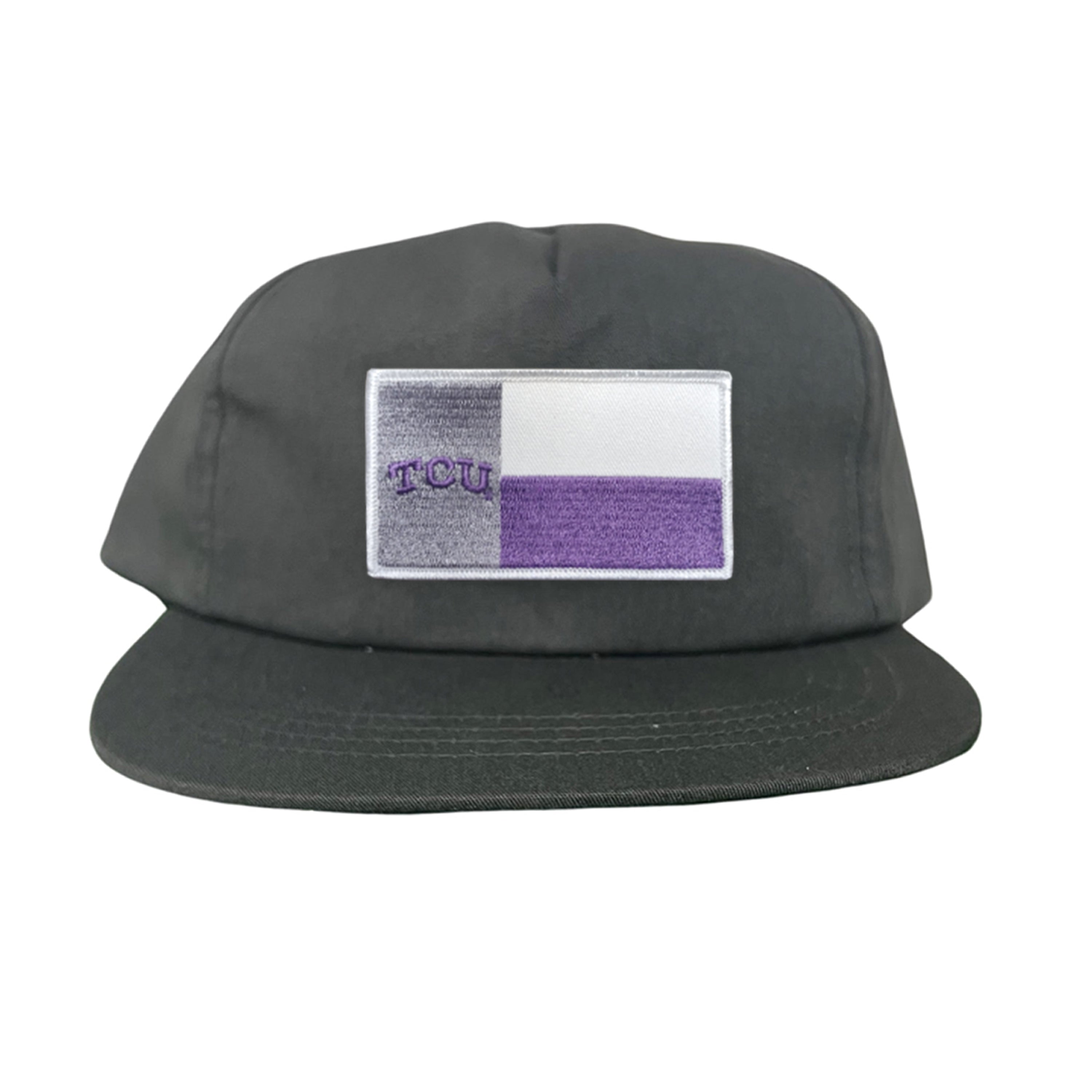 TCU Rectangle State Flag Patch Hat - Purple & White Game Day Cap