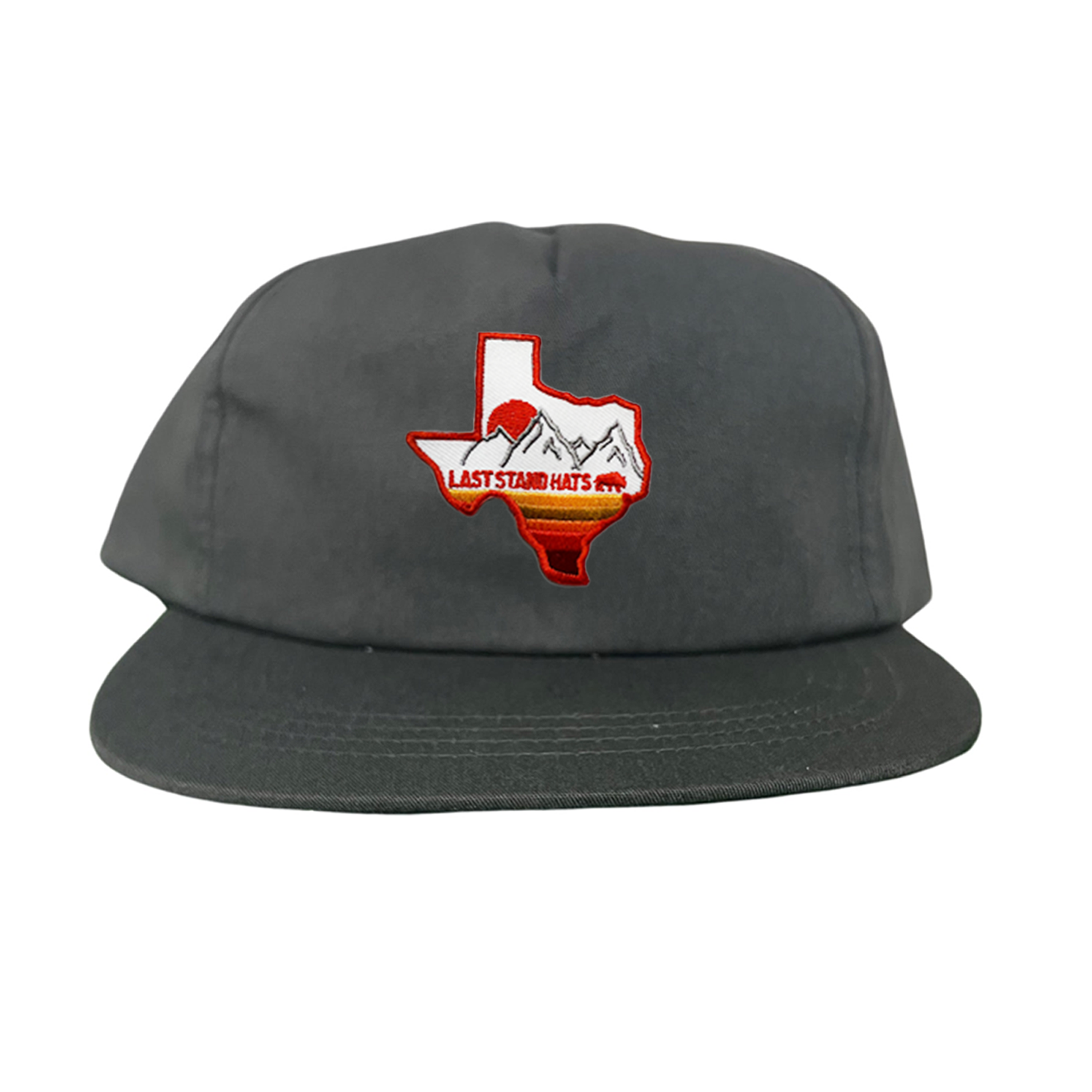 Texas Mountains Orange Rope Hat - Adjustable Trucker Cap