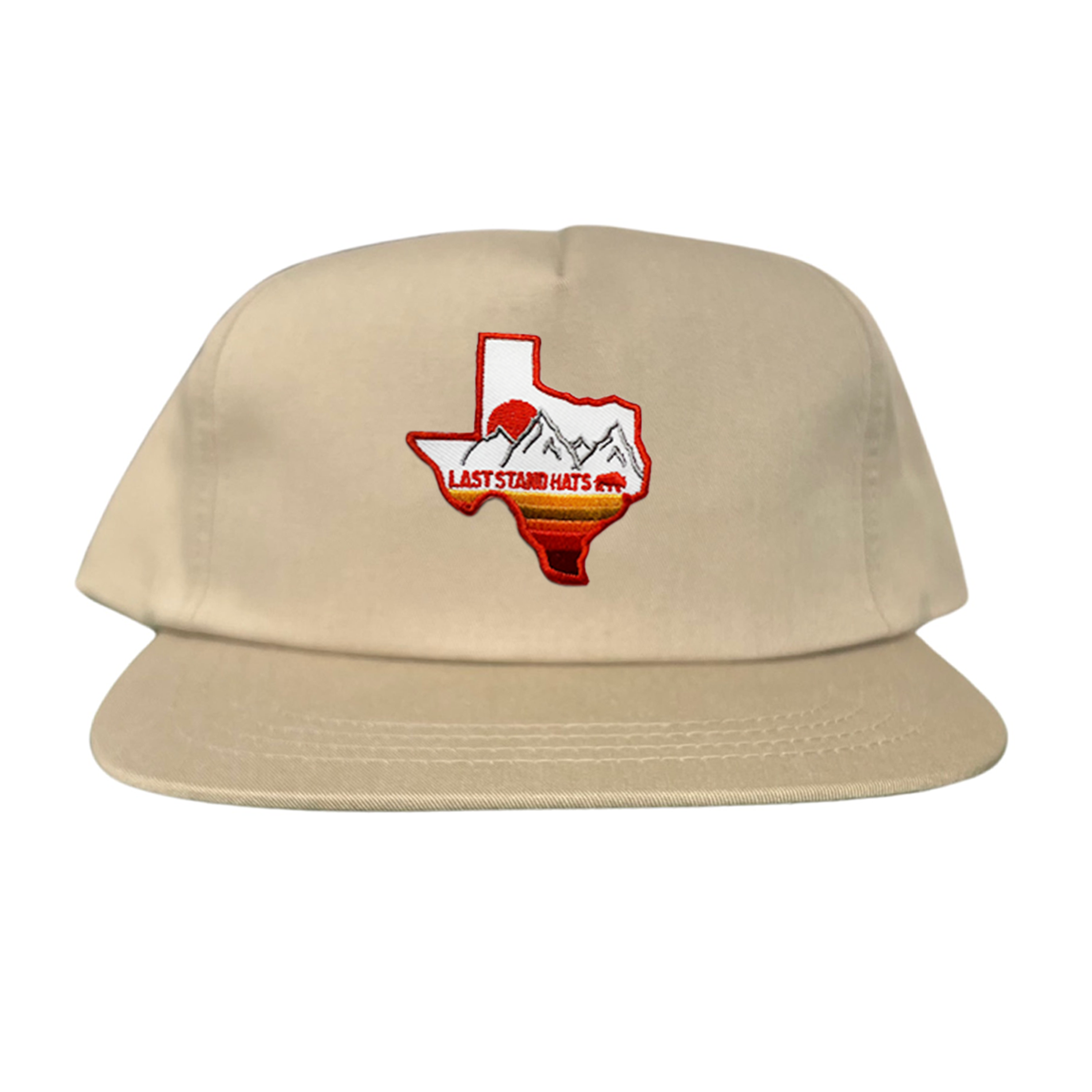 Texas Mountains Orange Rope Hat - Adjustable Trucker Cap