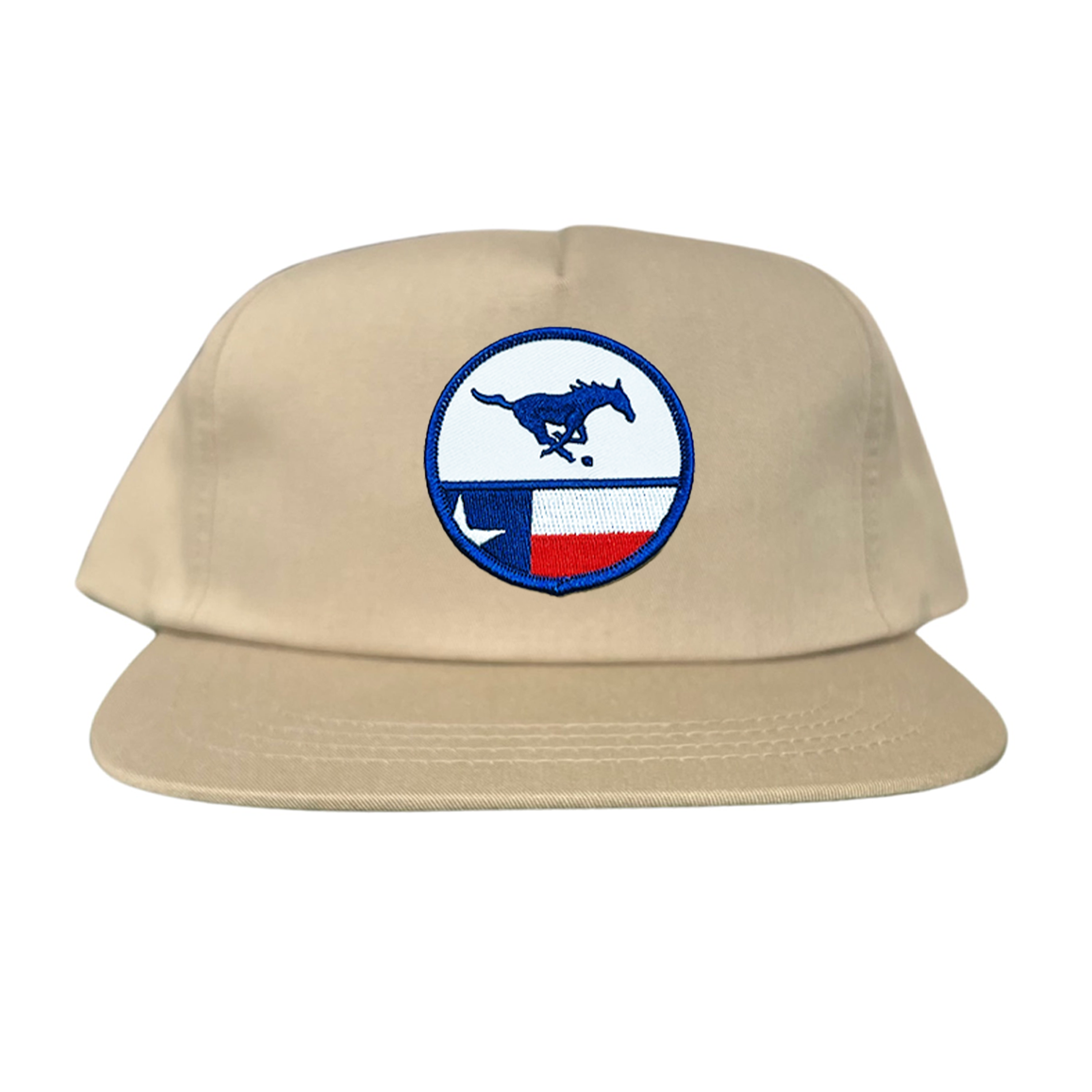 SMU Mustangs Pony Circle State Flag Patch Mesh Snapback Hat