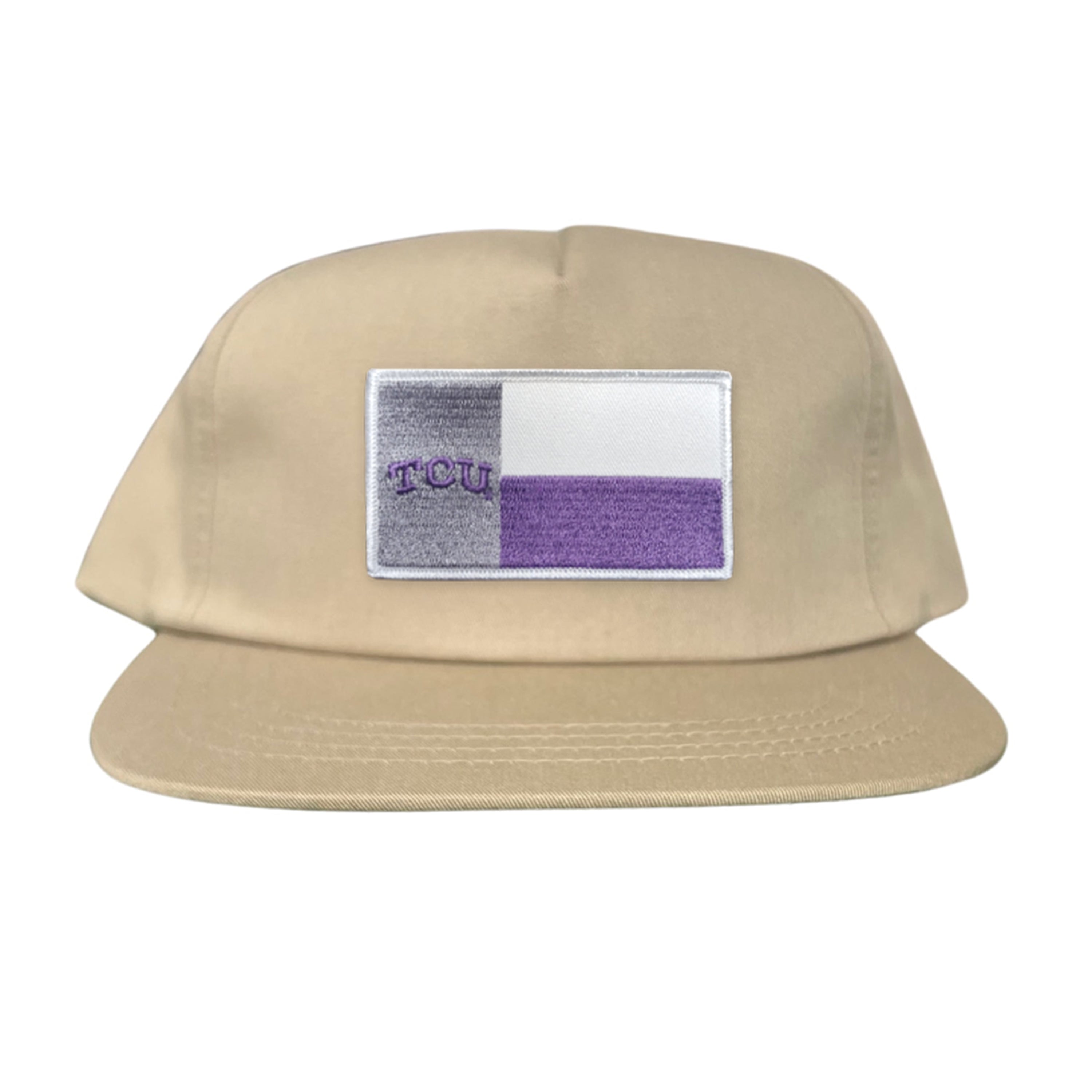 TCU Rectangle State Flag Patch Hat - Purple & White Game Day Cap