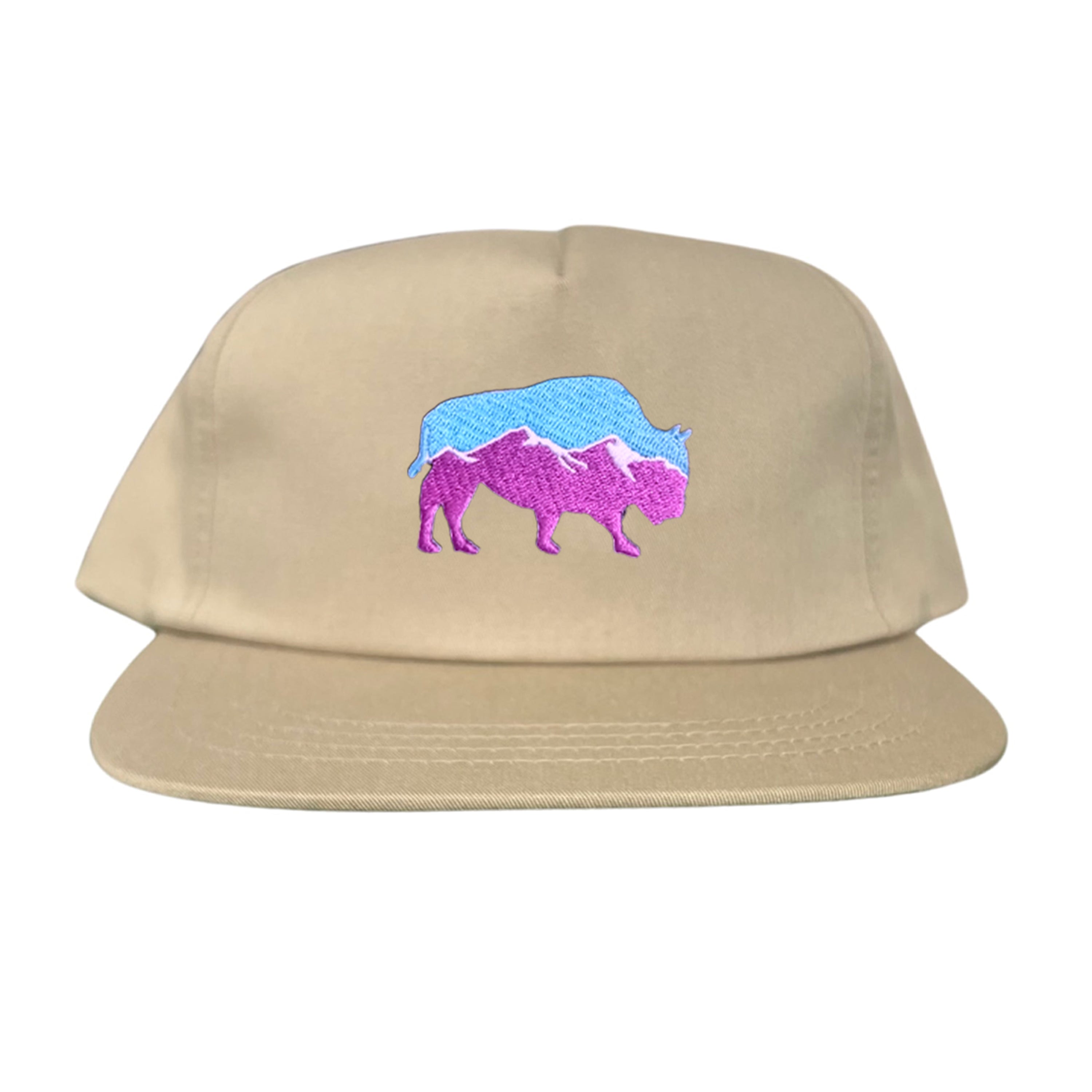 Mountain Bison Patch Outdoor Casual Baseball Hat