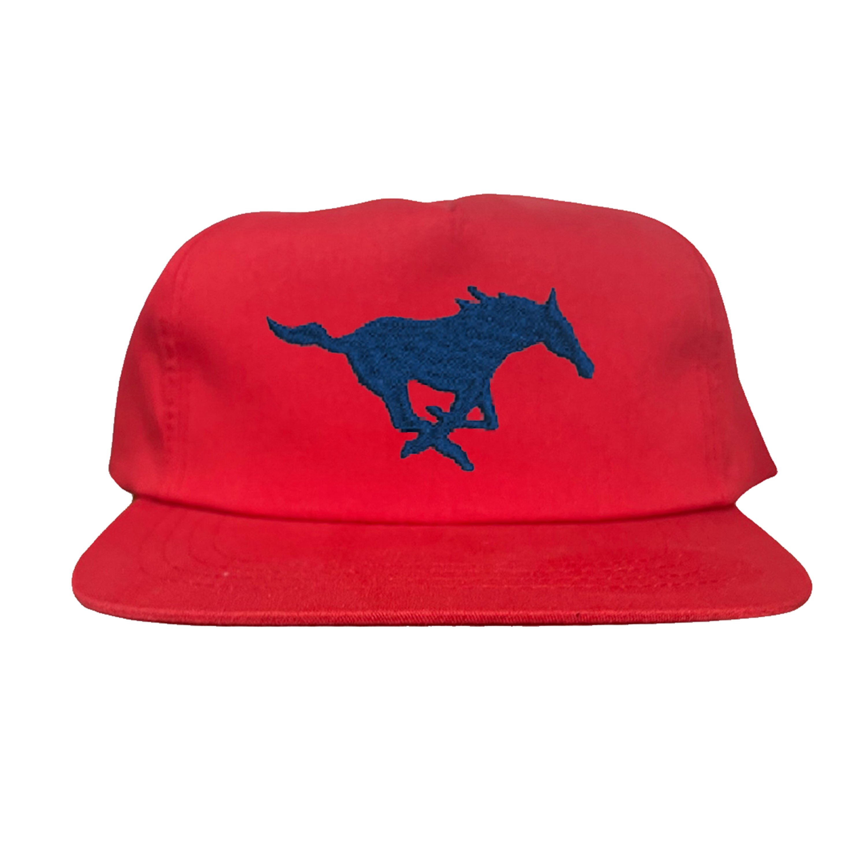 SMU Mustang Embroidered Snapback Hat - Collegiate Team Apparel