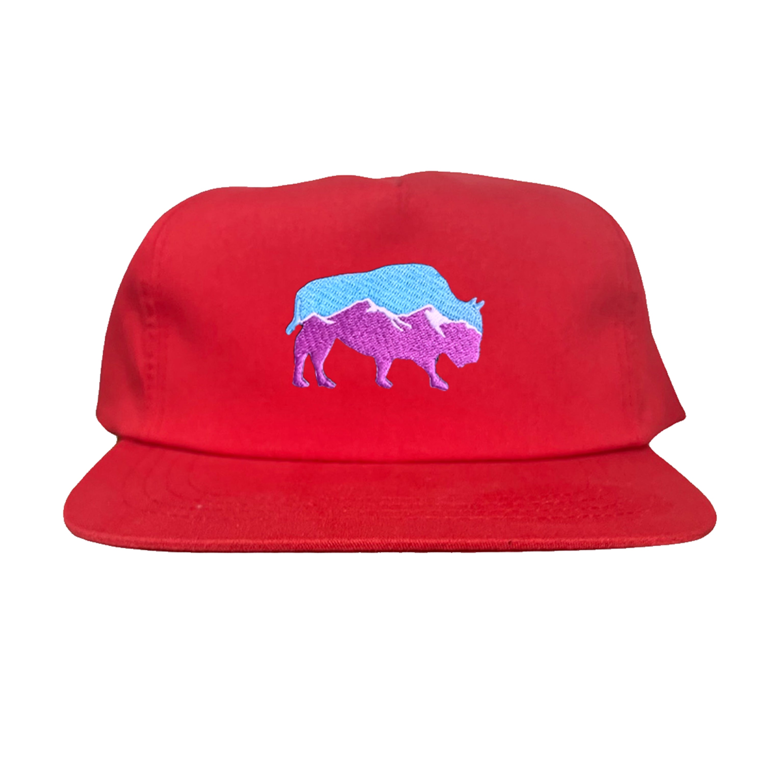 Mountain Bison Patch Outdoor Casual Baseball Hat