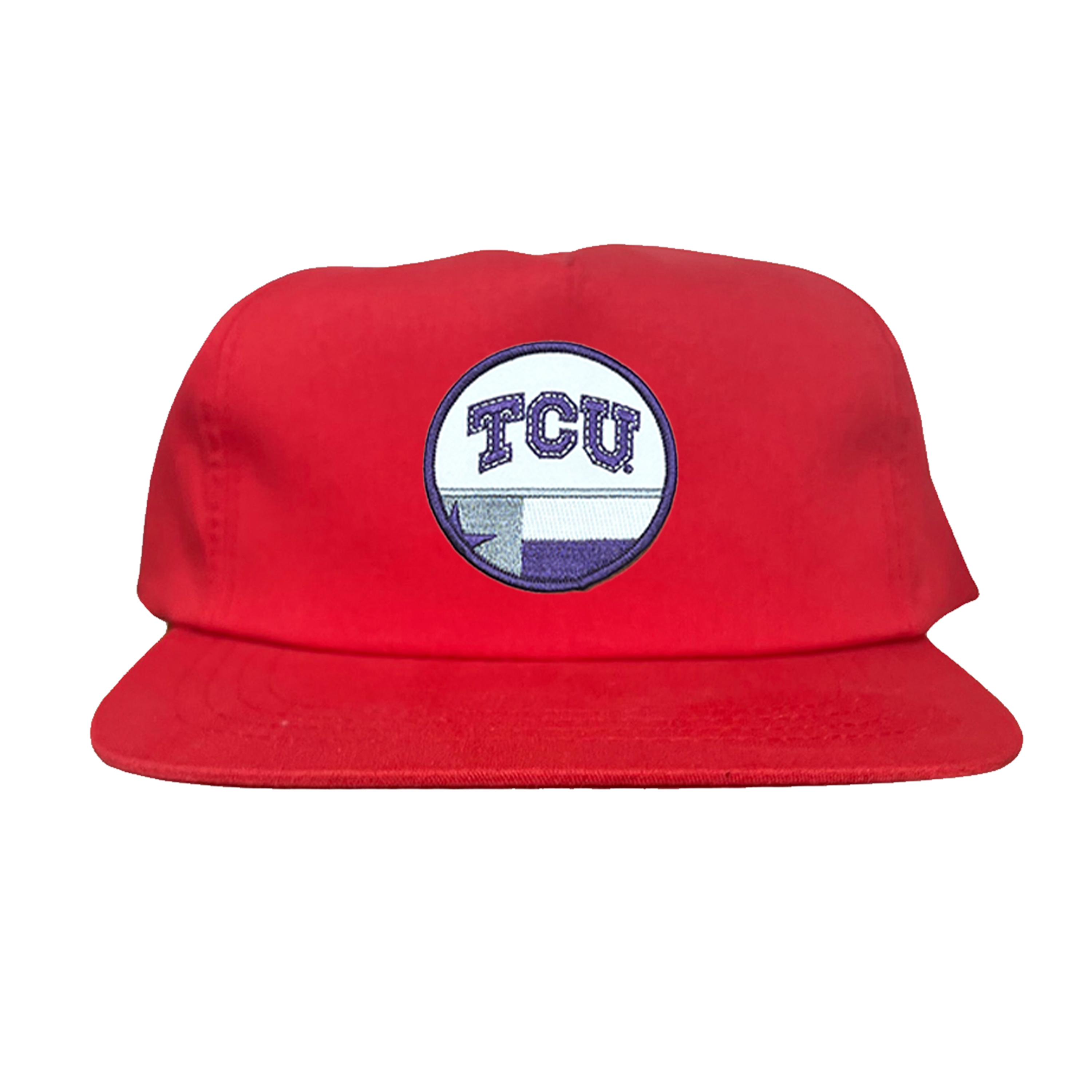 TCU Logo and Texas State Flag Patch Baseball Hat