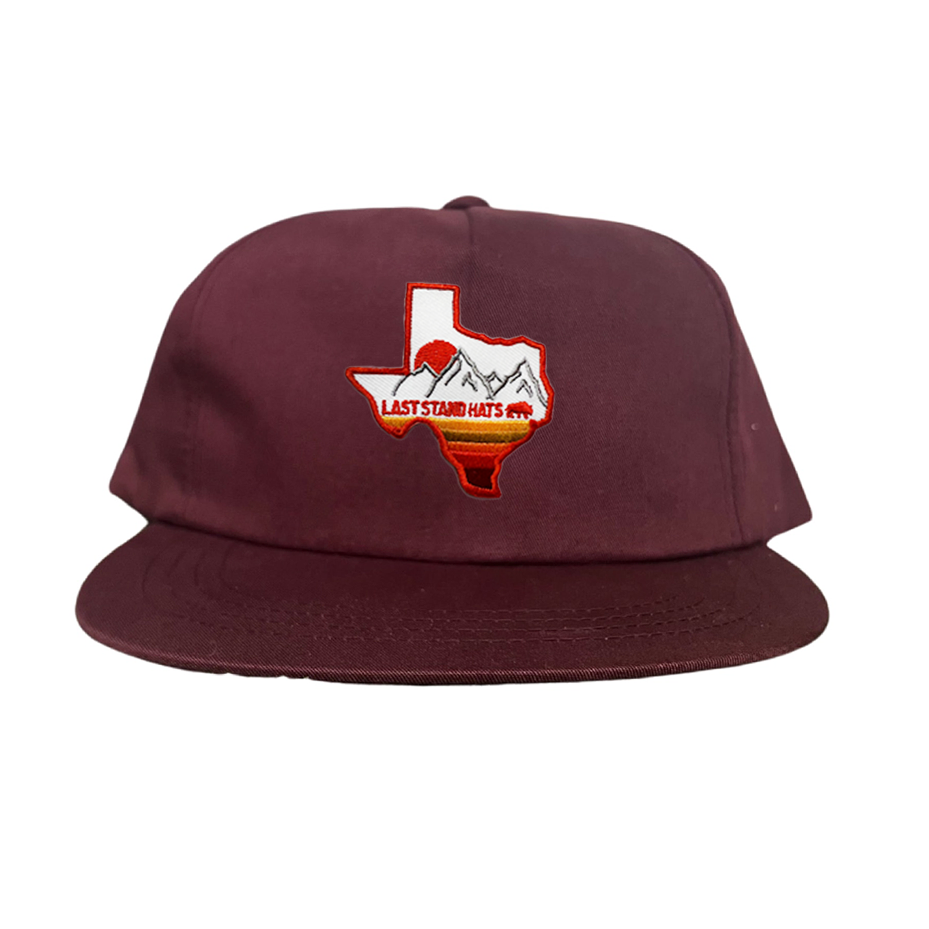 Texas Mountains Orange Rope Hat - Adjustable Trucker Cap