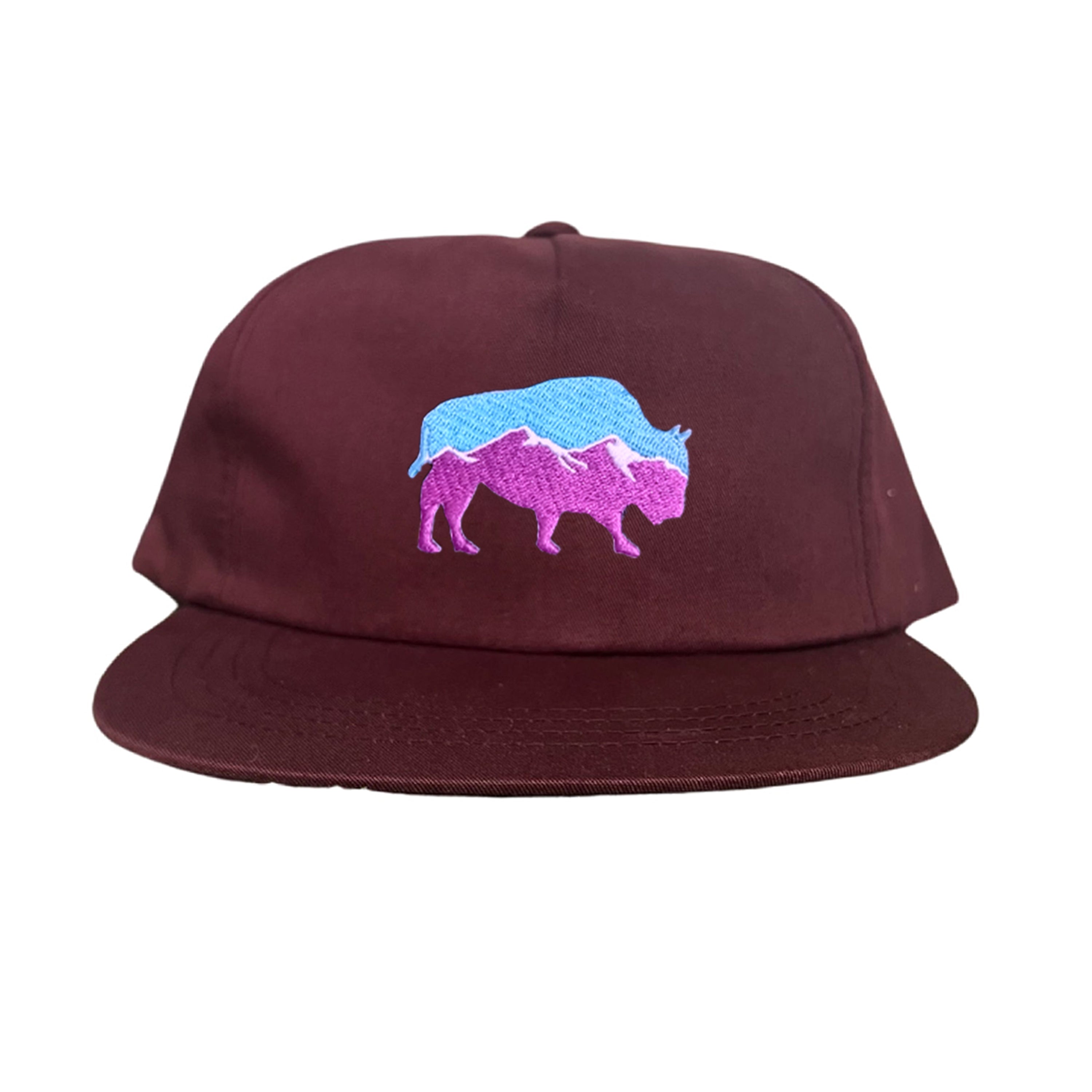 Mountain Bison Patch Outdoor Casual Baseball Hat