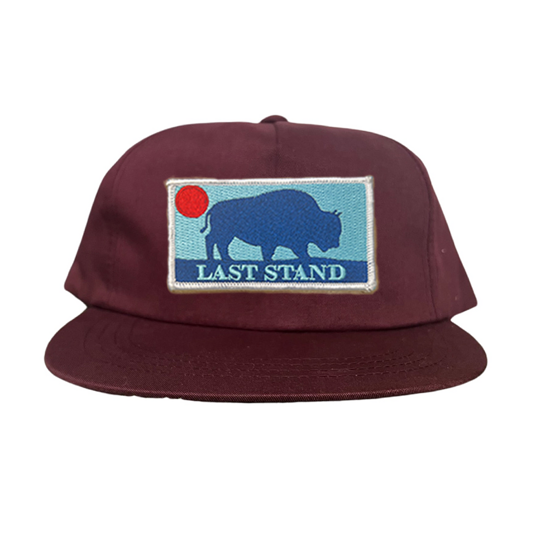Bison Sunset Baseball Cap - Mountain Outdoors Snapback Hat
