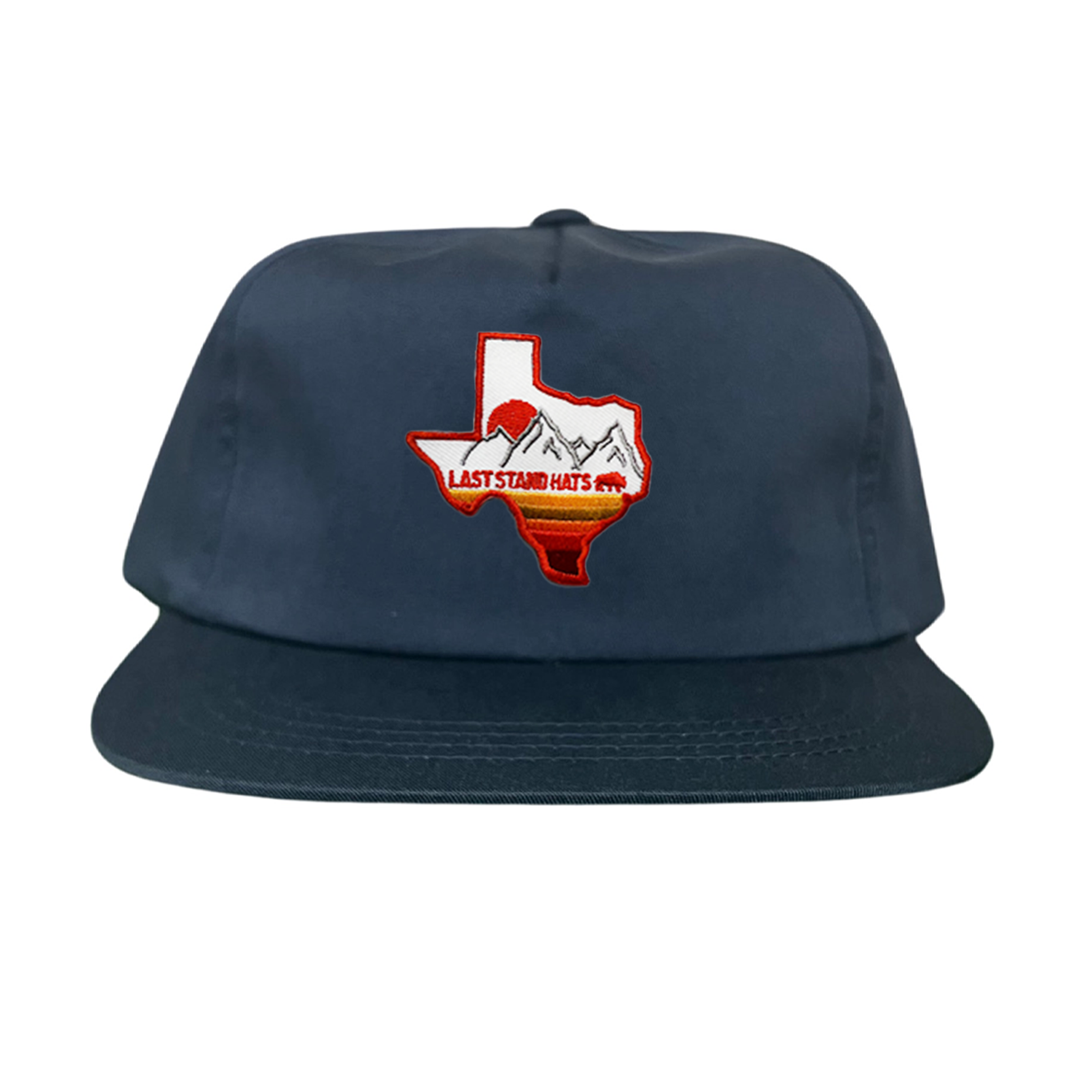 Texas Mountains Orange Rope Hat - Adjustable Trucker Cap