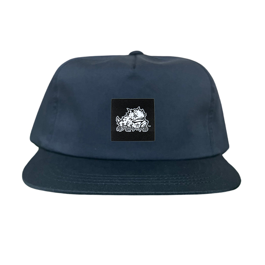 TCU Horned Frog Logo Black Label Hat - Adjustable Snapback & Trucker