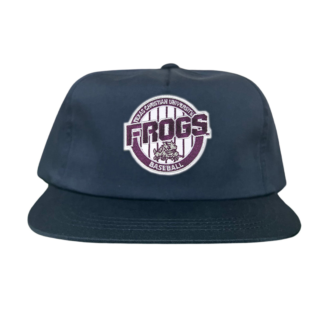 TCU Horned Frogs Pinstripe Circle Baseball Cap - Snapback & Dad Hat