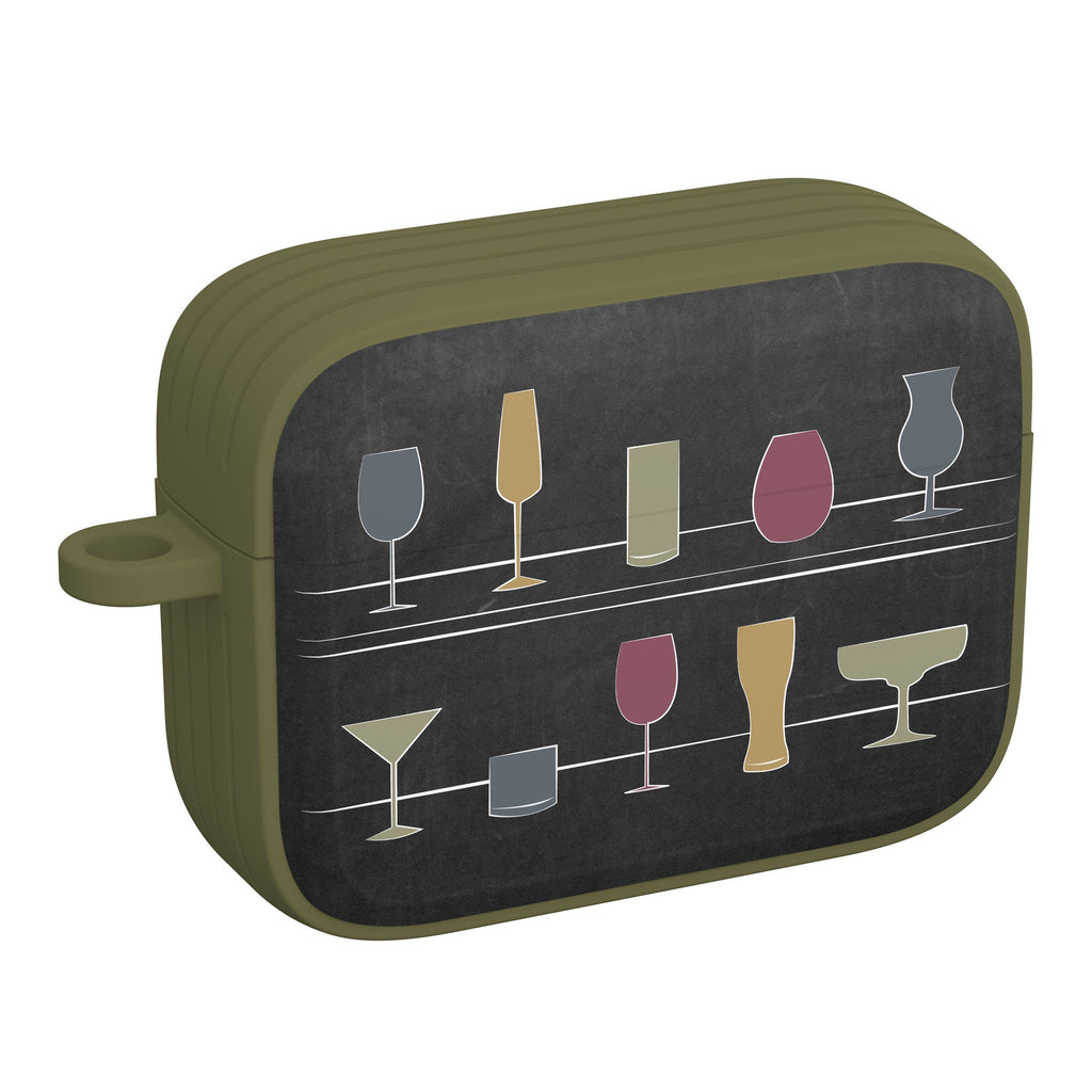 Wine, Beer & Booze AirPods Pro 1 & 2 Protective Case with Carabiner