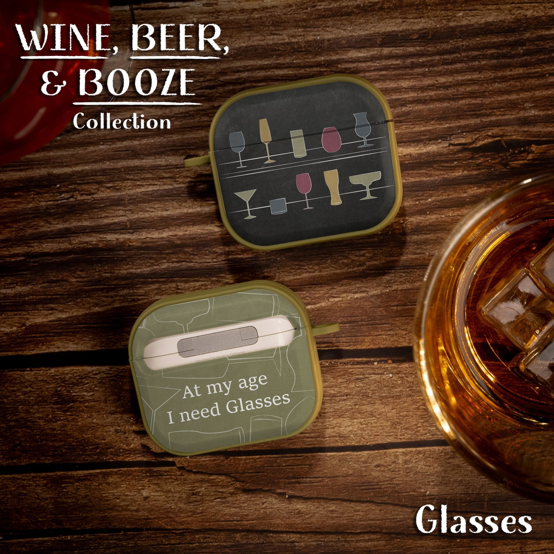 Wine Beer Booze HDX Protective Apple AirPods Gen 3 Case Cover