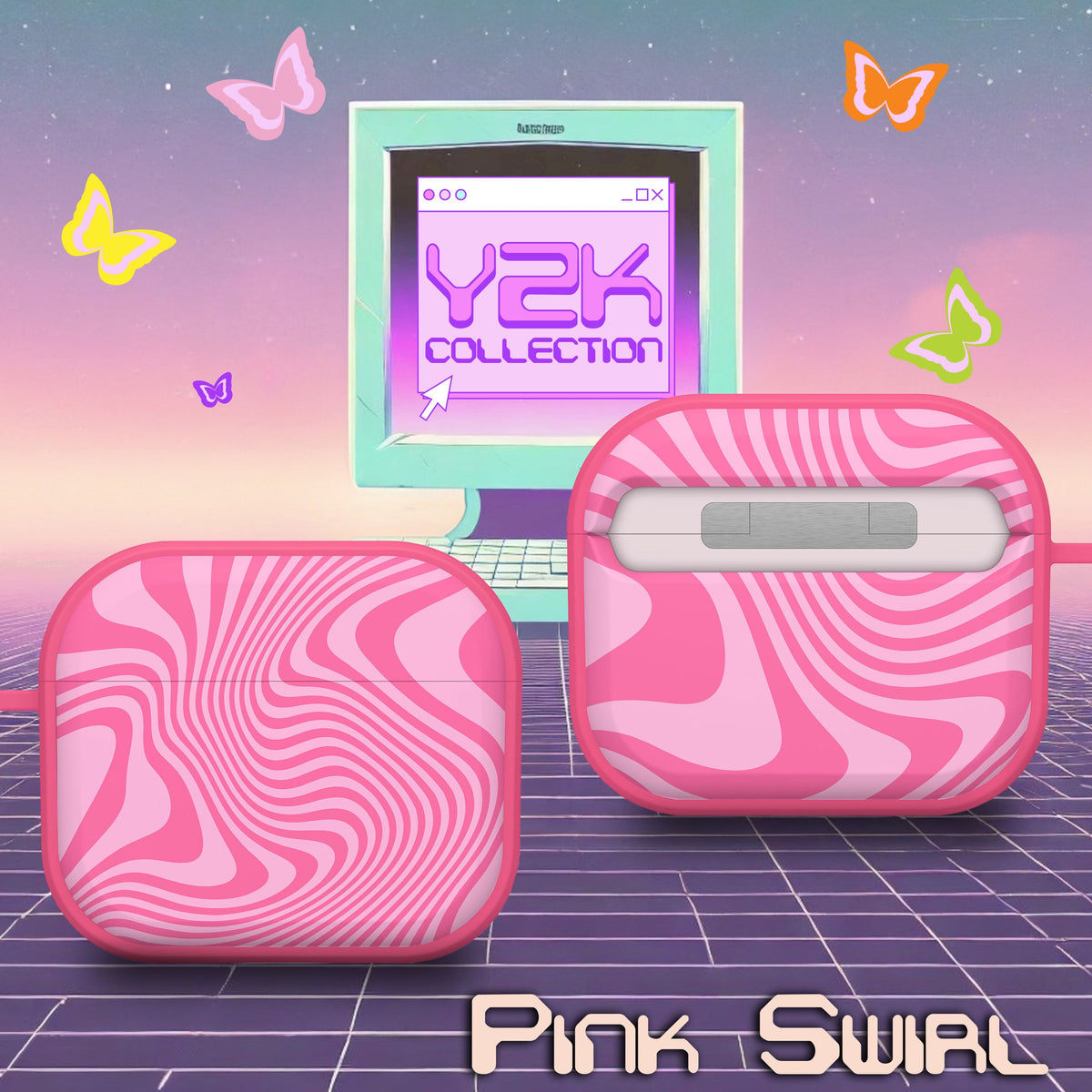 Y2K Pink Heart Pattern Case Cover for Apple AirPods Gen 3 - Image 20