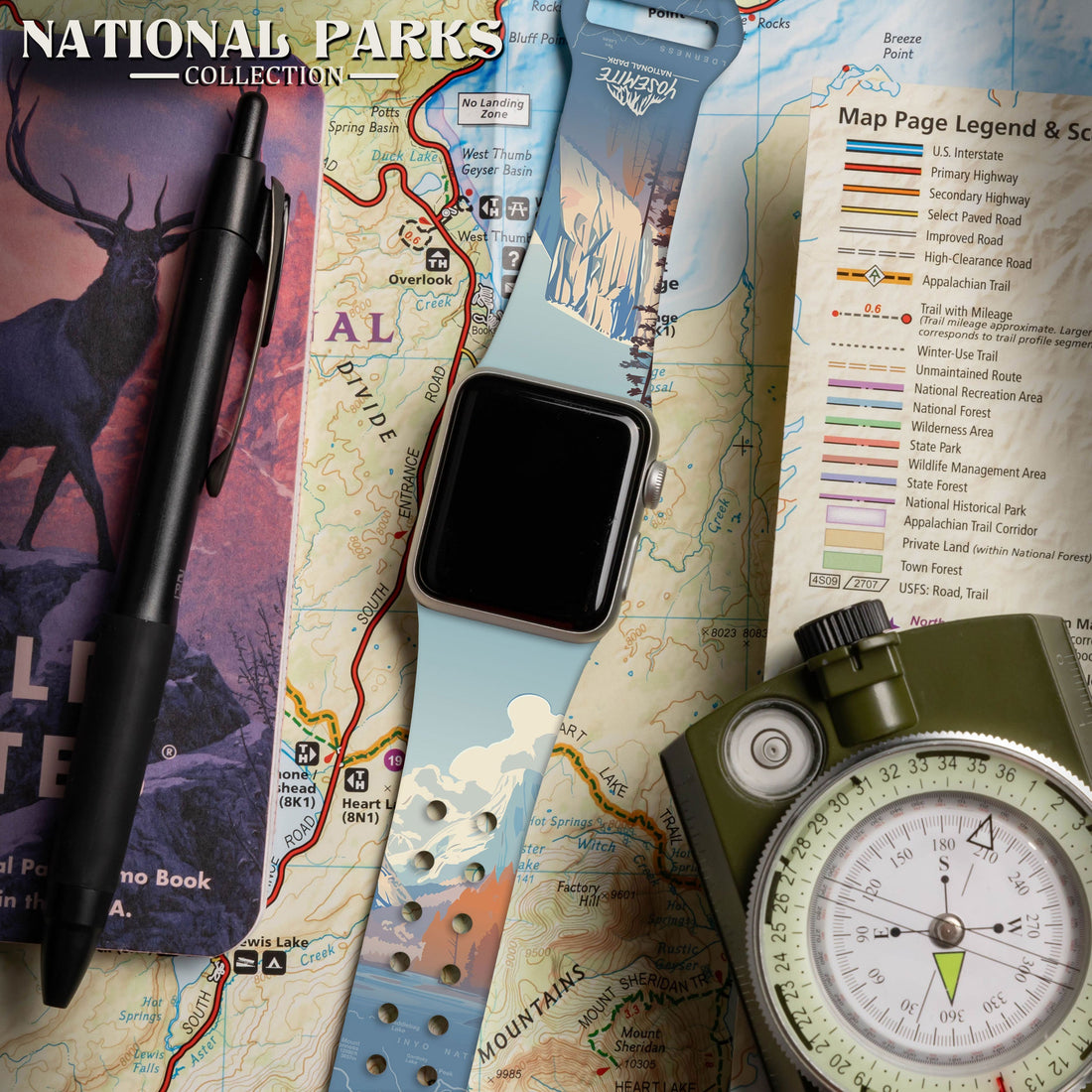 Yosemite National Park Graphic Apple Watch Band for Series 1-10