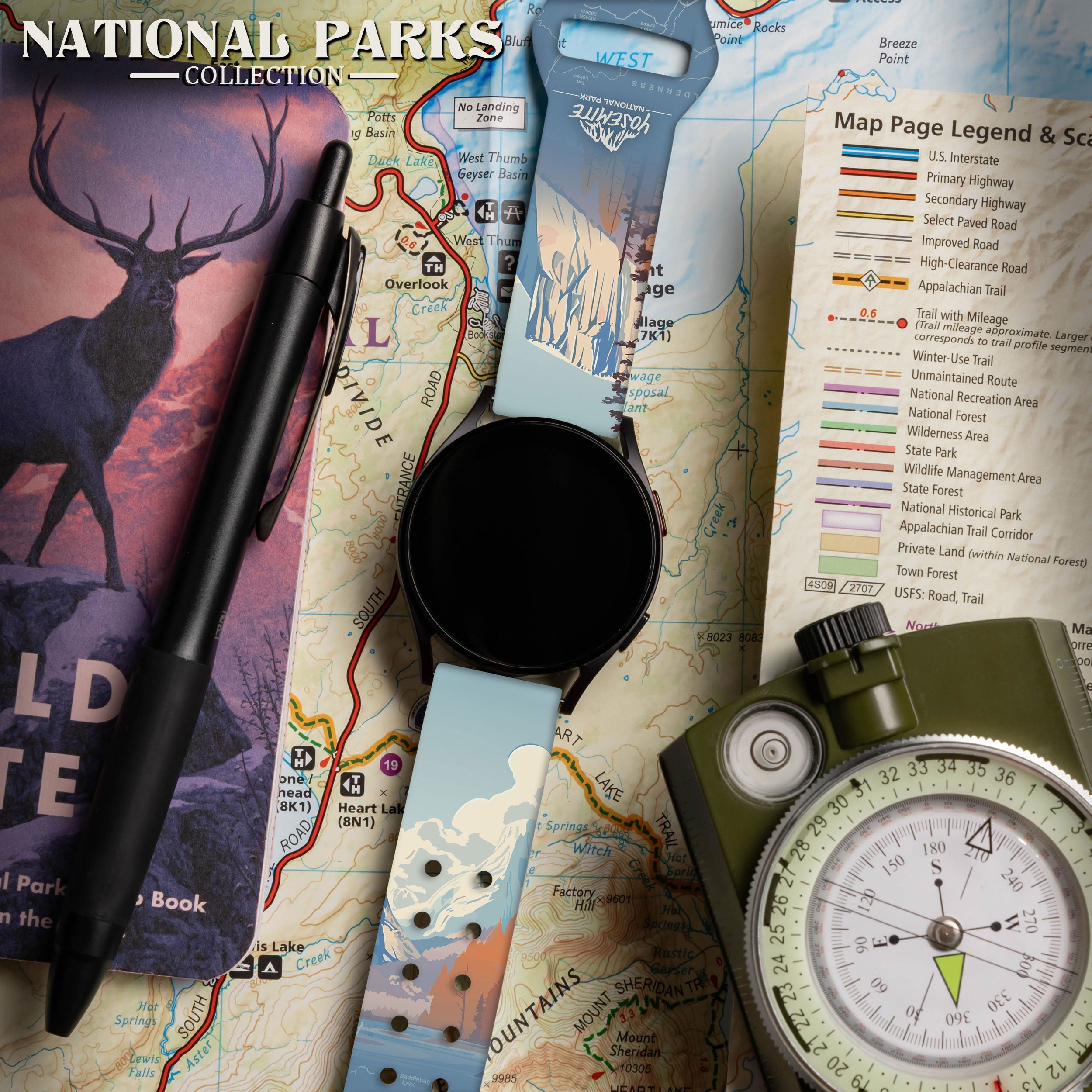 National Parks Yosemite HD  Watchband for Samsung, Garmin, Fossil, and More