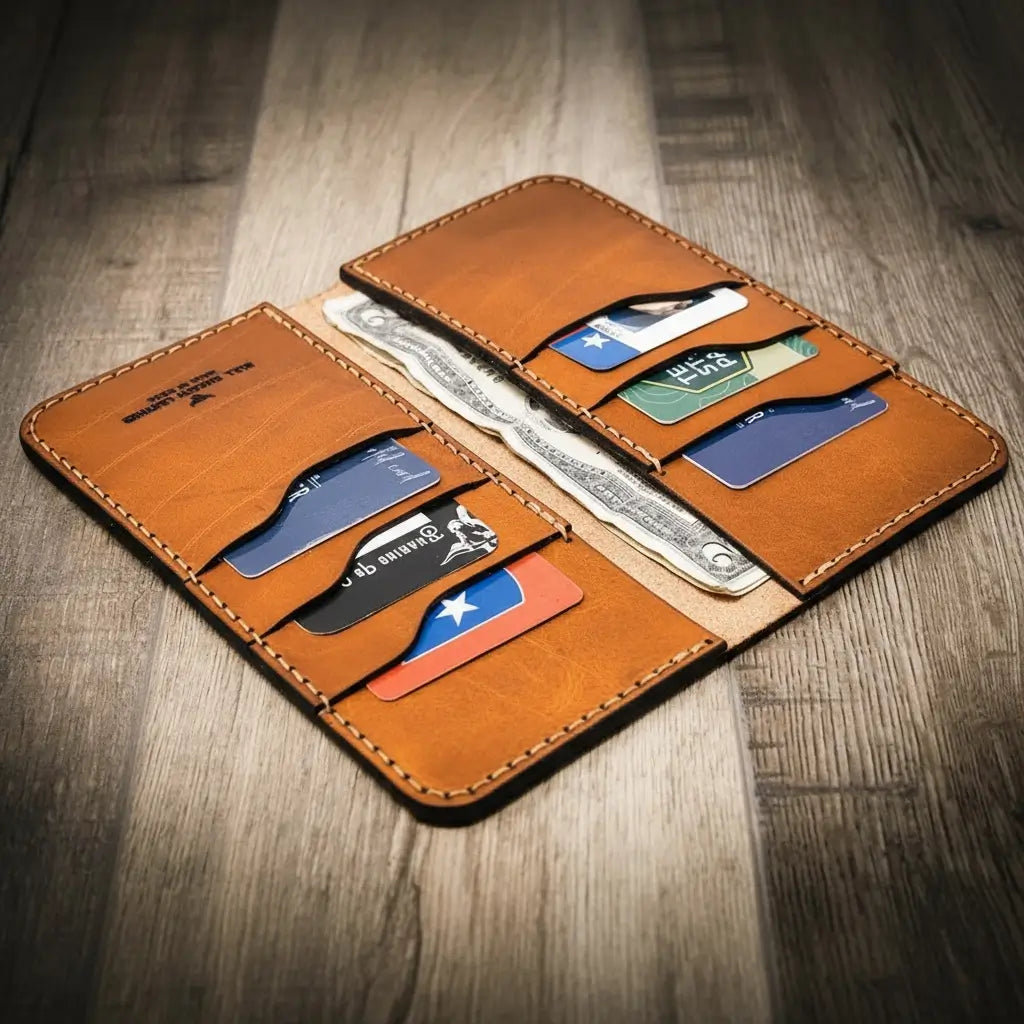 The Houstonian Long Wallet - Chestnut Brown