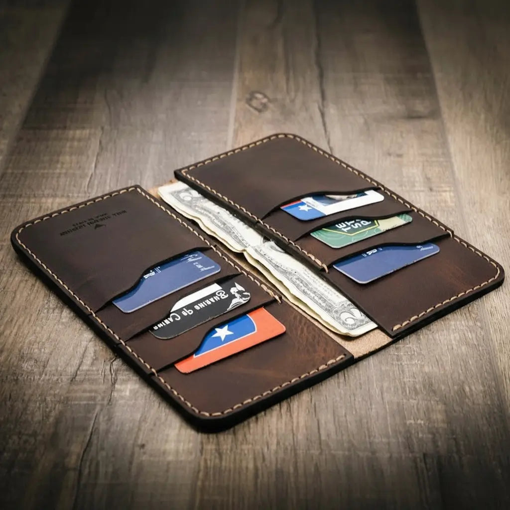 The Houstonian Long Wallet - Walnut Brown