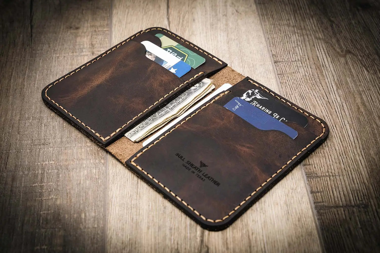 Western Vertical Wallet - Walnut Brown