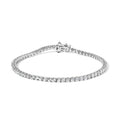14K White Gold 4.0 Cttw Classic Lab-Grown Diamond Tennis Bracelet (F-G Color, VS2-SI1 Clarity) - 7" Inches