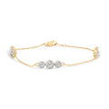10K Yellow Gold Plated .925 Sterling Silver 2.0 Cttw Lab Grown Diamond Bezel Set Station Bracelet