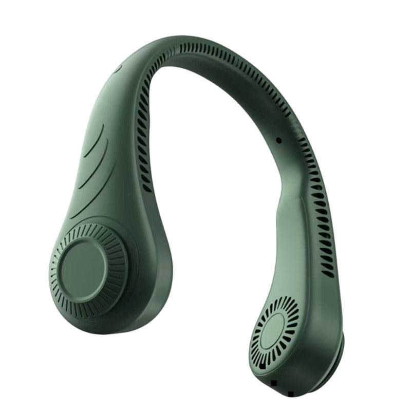 6000mAh Rechargeable Bladeless Neck Fan, 3-Speed Surround Cooling