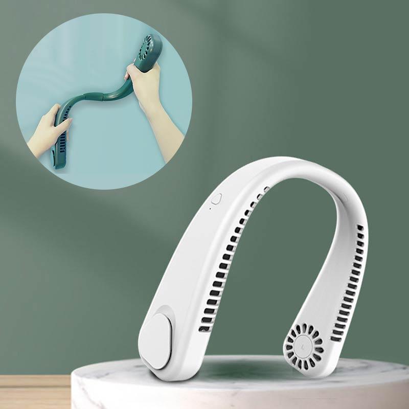 6000mAh Rechargeable Bladeless Neck Fan, 3-Speed Surround Cooling