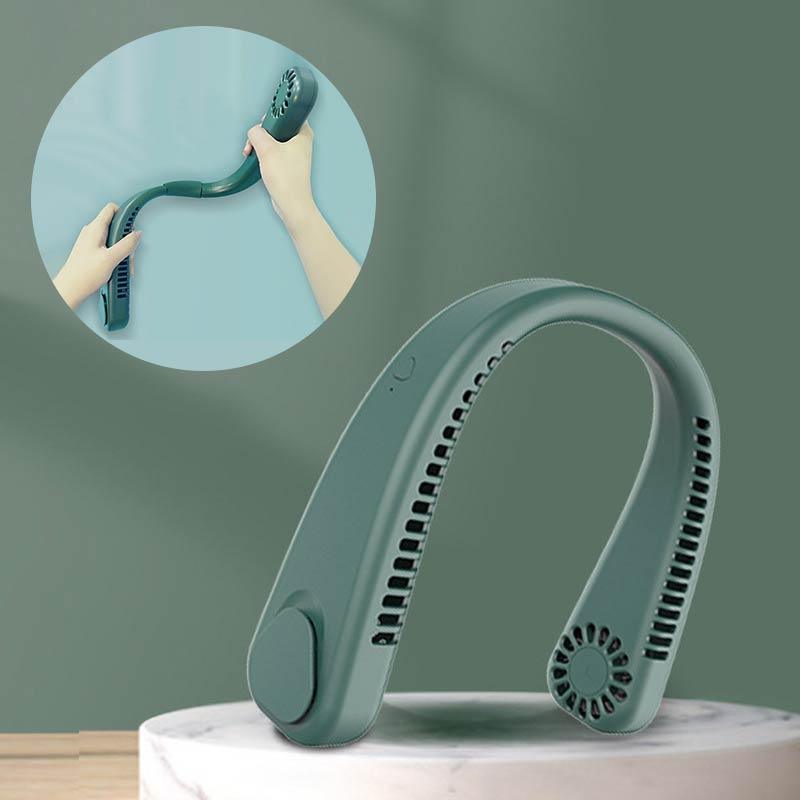 6000mAh Rechargeable Bladeless Neck Fan, 3-Speed Surround Cooling