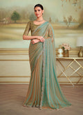 Monjolika Fashion Multicolor Blossom Georgette Embroidered Border Party Trendy Saree
