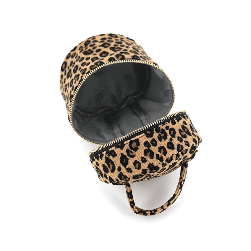 Leopard Print Top Handle Bag