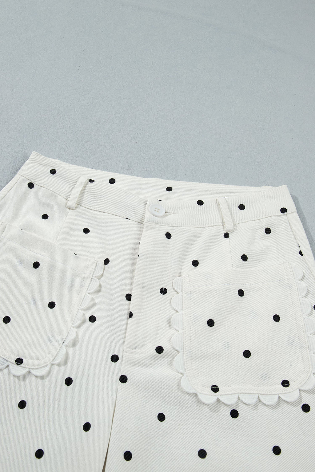 Whitley Patch Cotton Shift Pants in Black and White