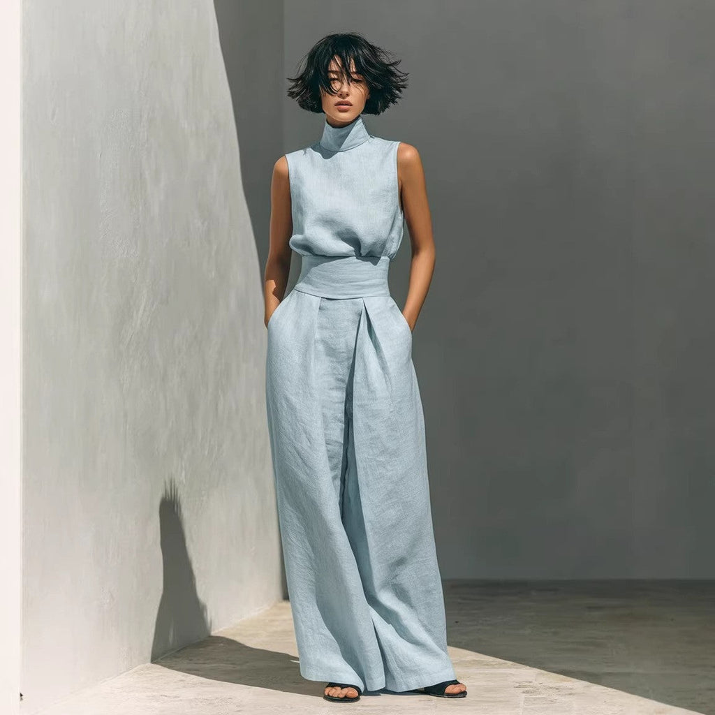 Women's Cotton Linen Two-Piece Set