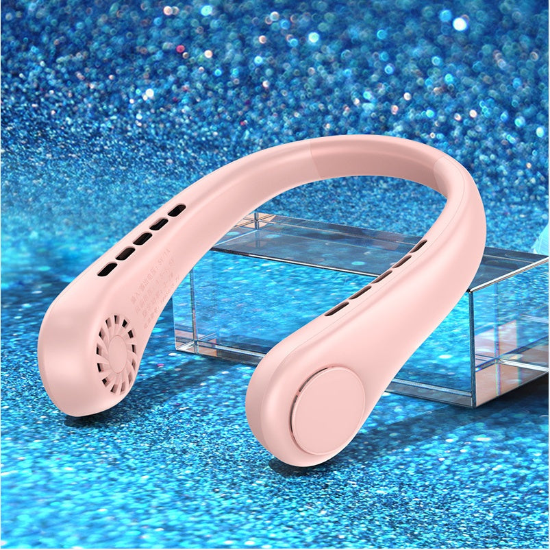 Portable Bladeless Hanging Neck Fan for Kids – Rechargeable Summer Air