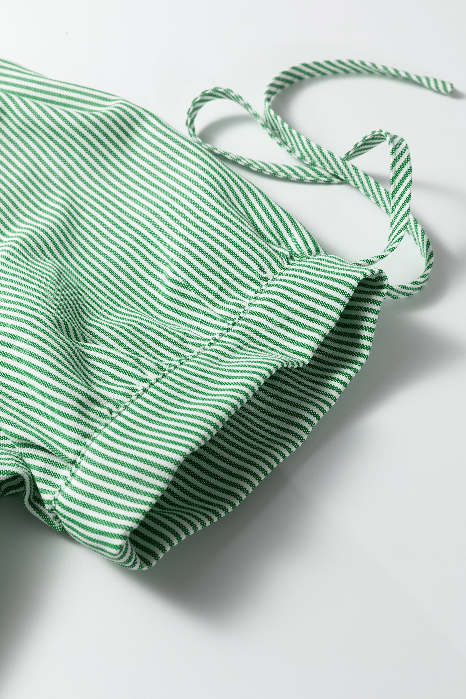 Stripe Tied Short Sleeve Collared Blouse